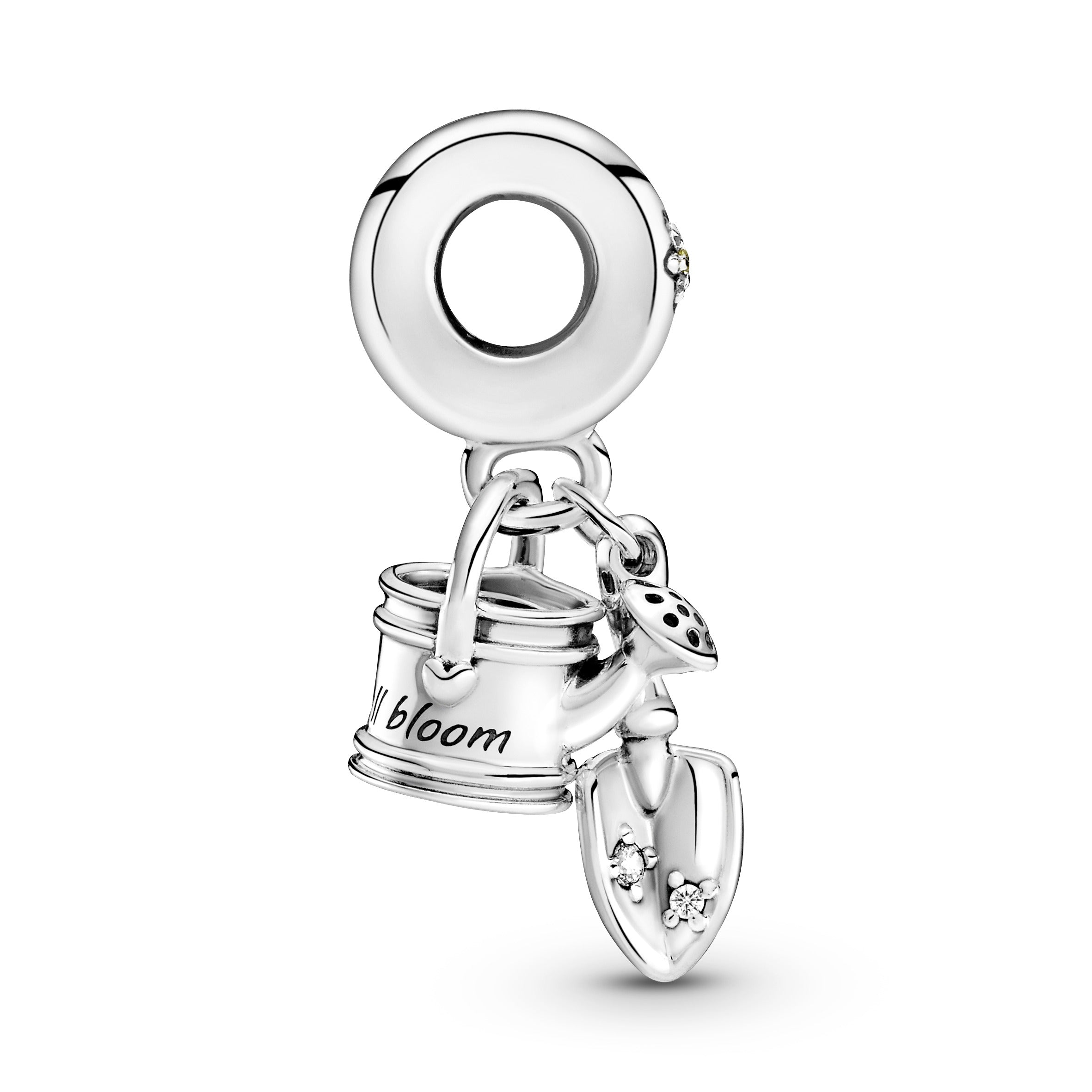 PANDORA Watering Can And Trowel Dangle Charm Cubic Zirconia Floral Charms Bracelet Charm Jewelry Gift