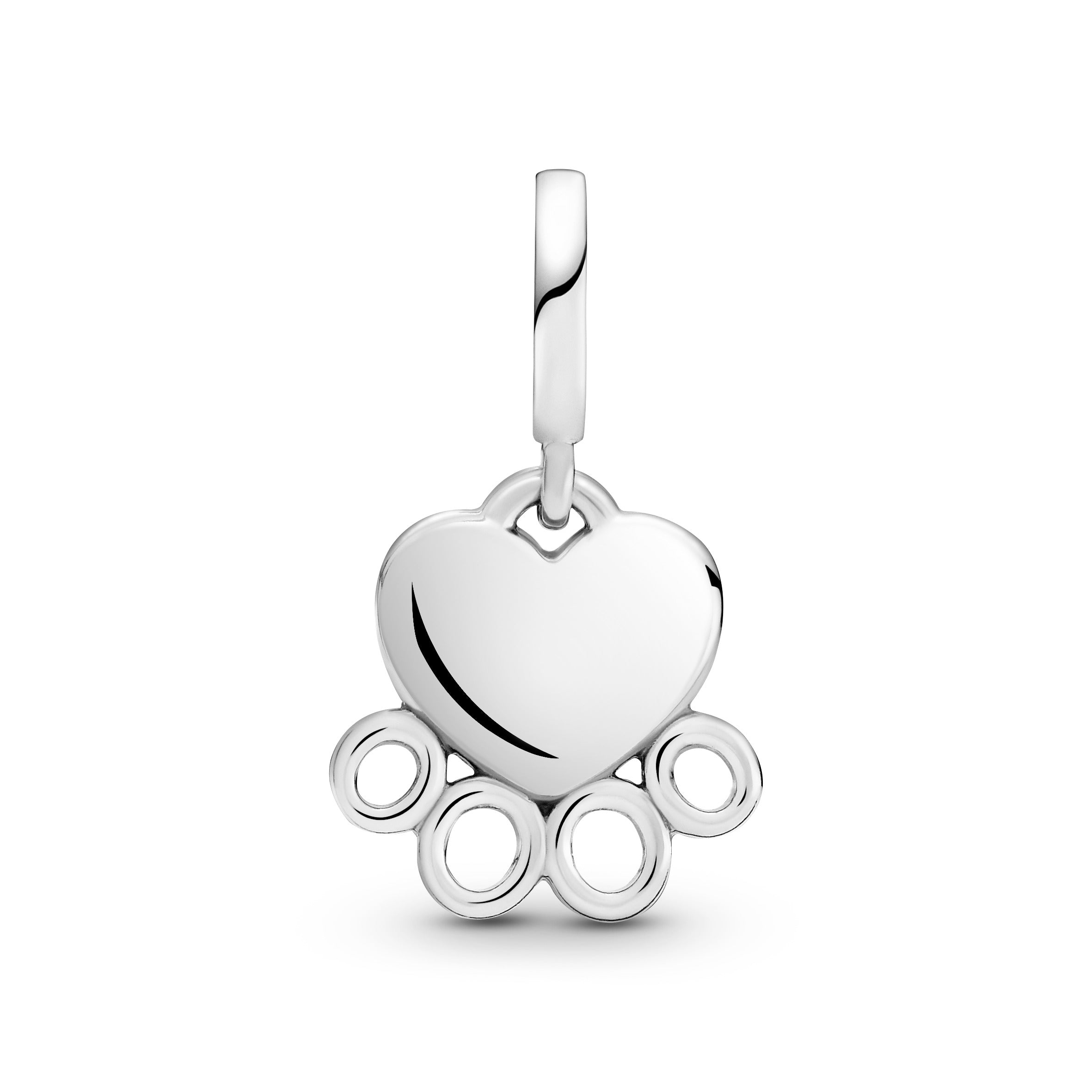 PANDORA Hearts And Paw Print Dangle Charm Sterling Silver Animals Charms Bracelet Charm Jewelry Gift