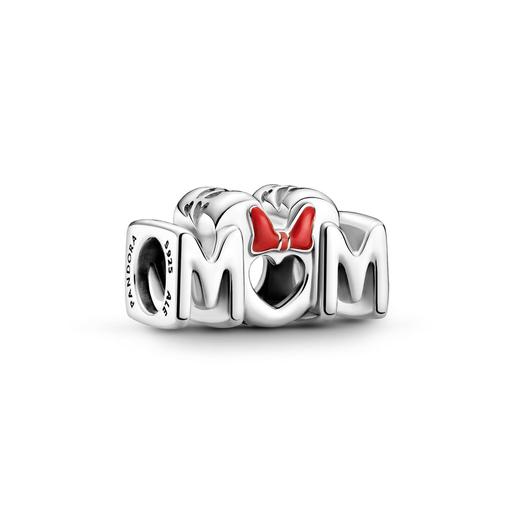 PANDORA Disney Minnie Mouse Bow And Mum Charm Enamel Disney X PANDORA Charms Bracelet Charm Jewelry Gift