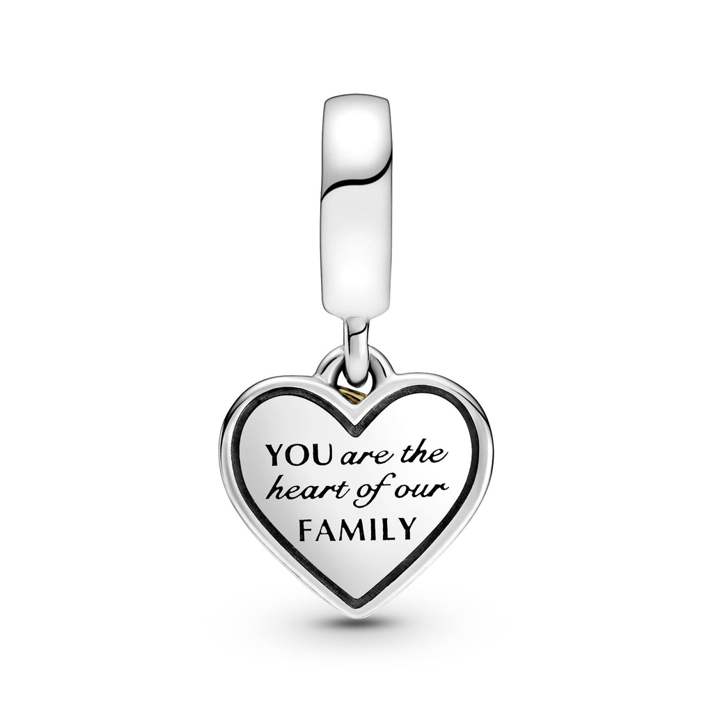 PANDORA Two-tone Family Tree And Heart Dangle Charm 14K Gold Family And Friends Charms Bracelet Charm Jewelry Gift