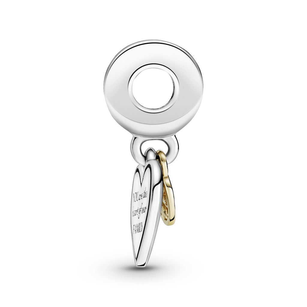 PANDORA Two-tone Family Tree And Heart Dangle Charm 14K Gold Family And Friends Charms Bracelet Charm Jewelry Gift