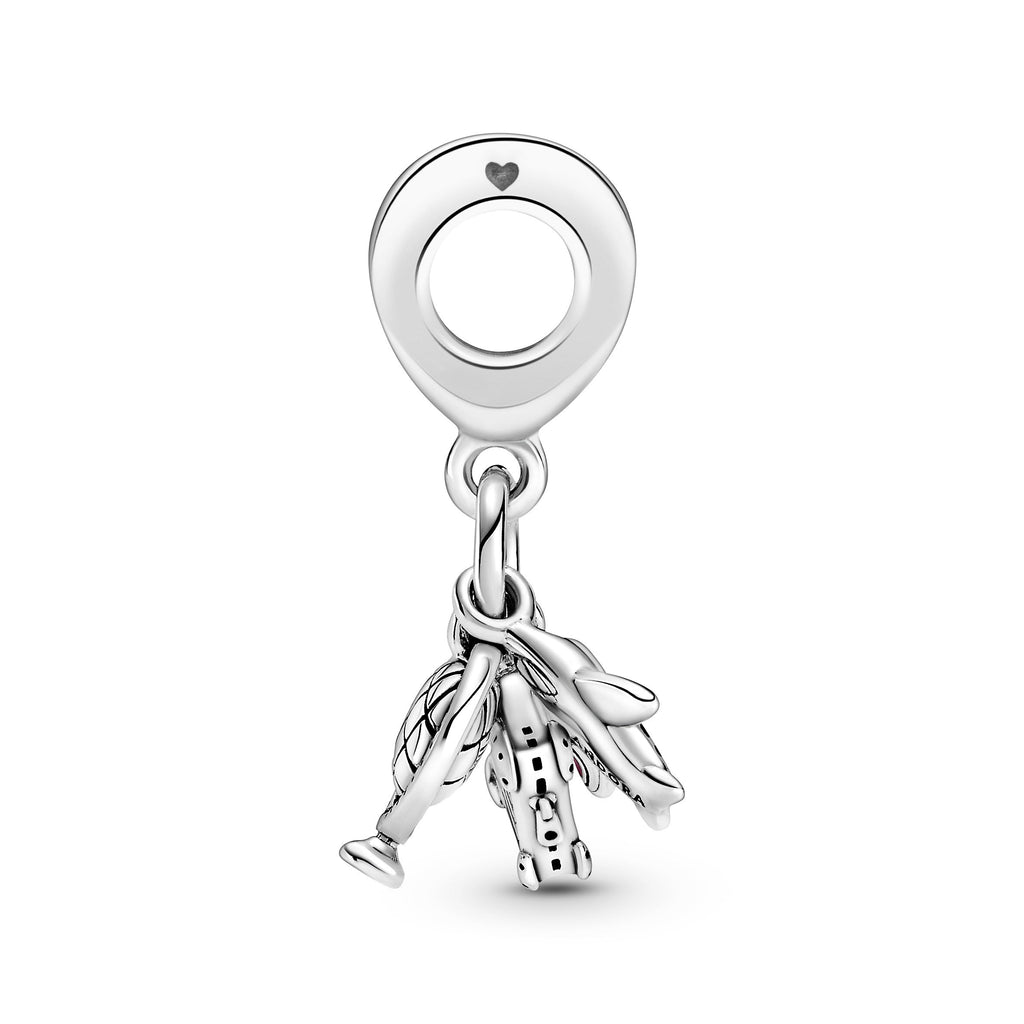 PANDORA Airplane Globe And Suitcase Dangle Charm Enamel Travel Charms Bracelet Charm Jewelry Gift