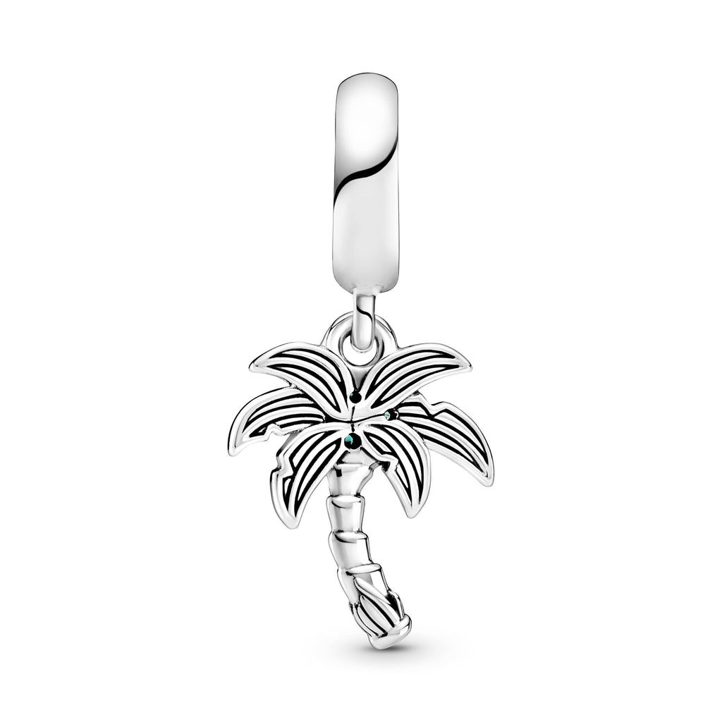 PANDORA Palm Tree And Coconuts Dangle Charm Crystals Nature Charms Bracelet Charm Jewelry Gift