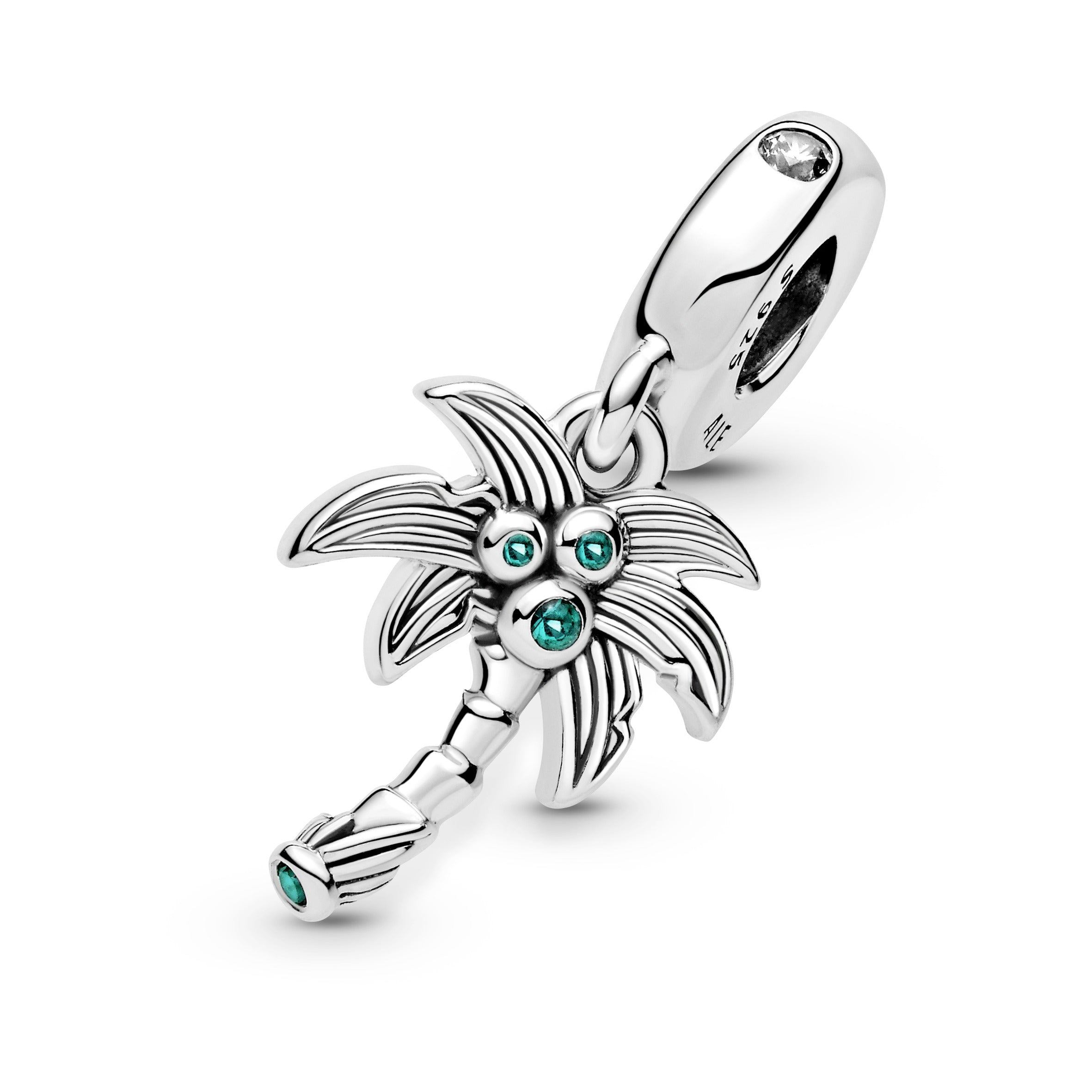 PANDORA Palm Tree And Coconuts Dangle Charm Crystals Nature Charms Bracelet Charm Jewelry Gift