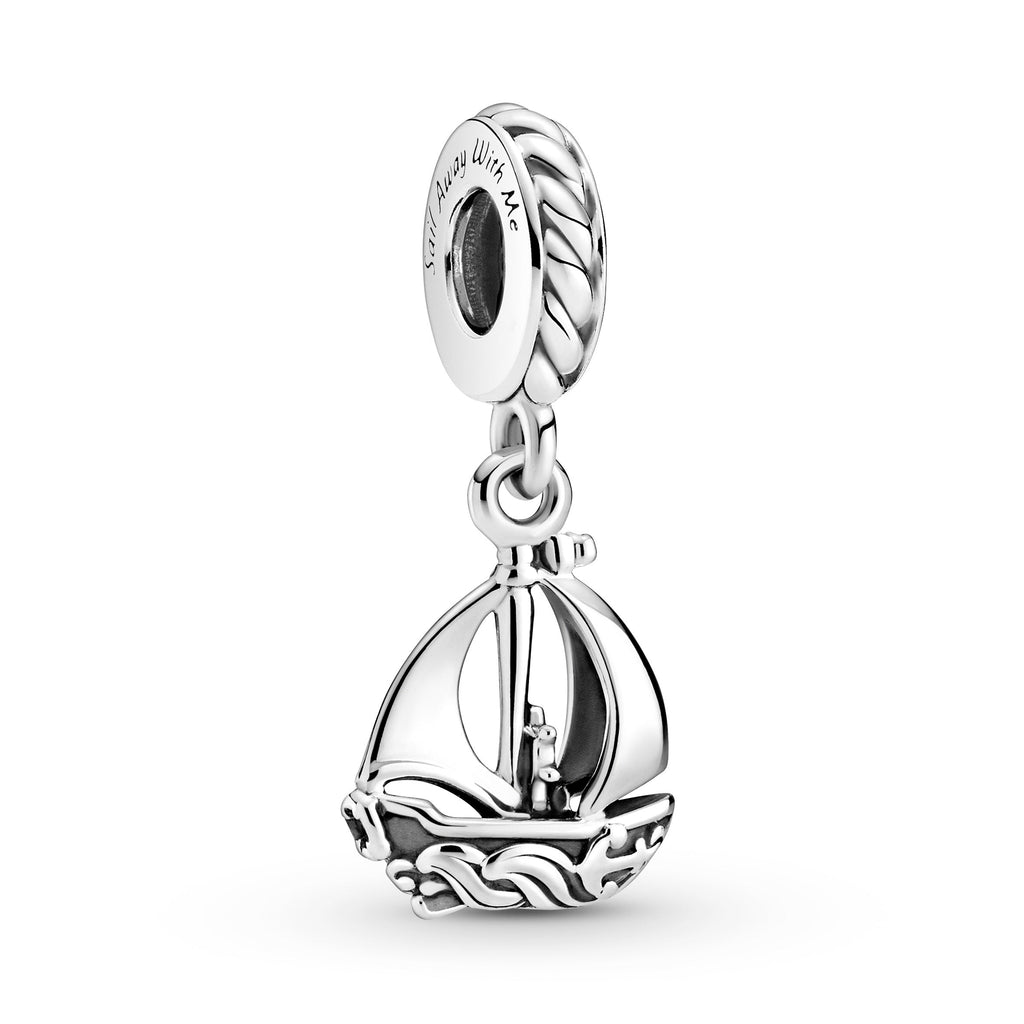 PANDORA Sail Boat Dangle Charm Sterling Silver Travel Charms Bracelet Charm Jewelry Gift