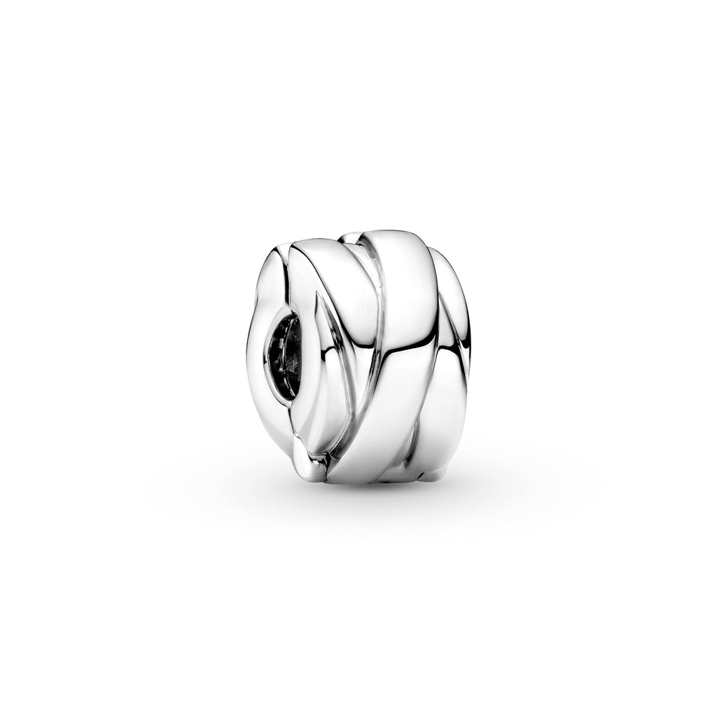 PANDORA Polished Ribbons Clip Charm Sterling Silver Charms Bracelet Charm Jewelry Gift