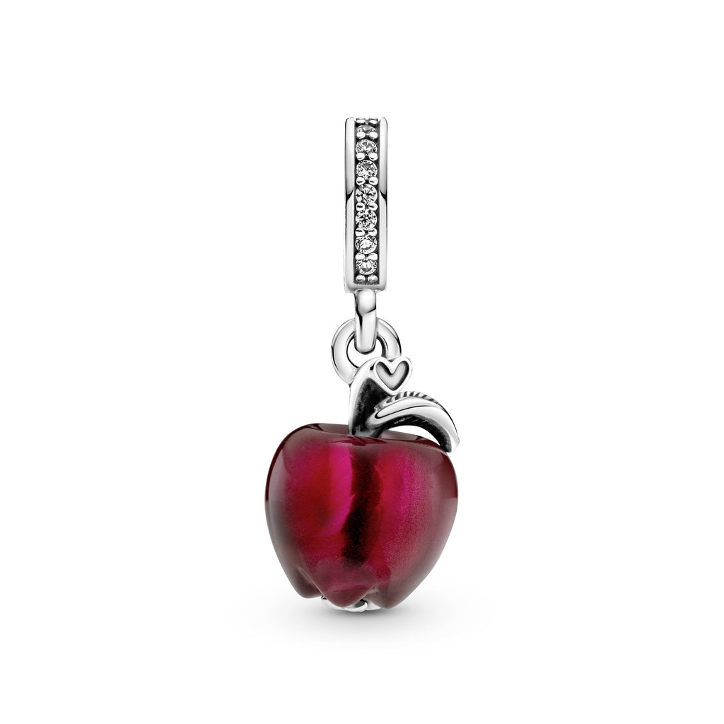 PANDORA Murano Glass Red Apple Dangle Charm Cubic Zirconia Charms Bracelet Charm Jewelry Gift