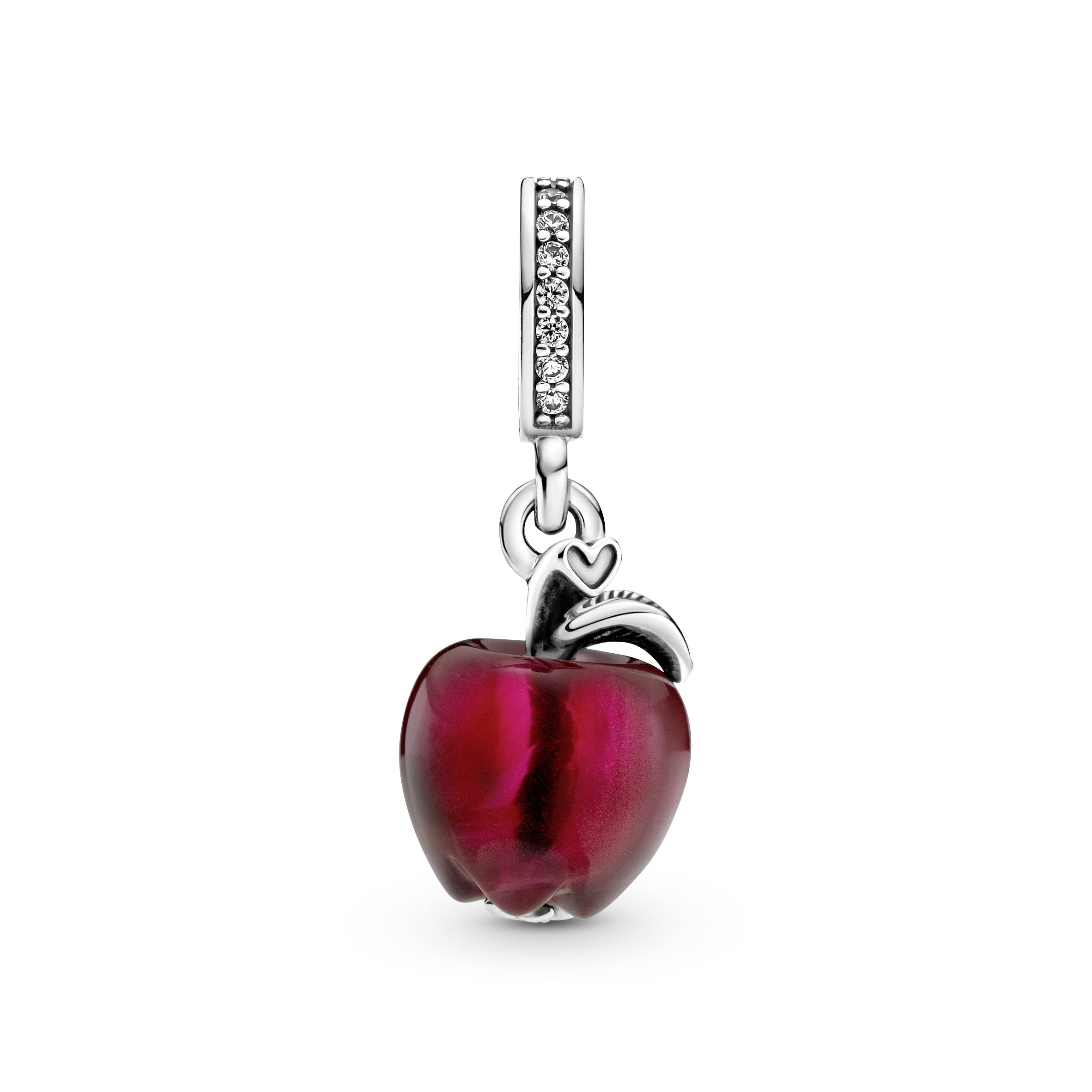 PANDORA Murano Glass Red Apple Dangle Charm Cubic Zirconia Charms Bracelet Charm Jewelry Gift