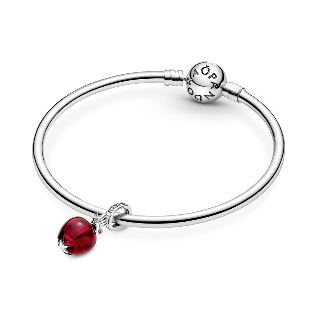 PANDORA Murano Glass Red Apple Dangle Charm Cubic Zirconia Charms Bracelet Charm Jewelry Gift