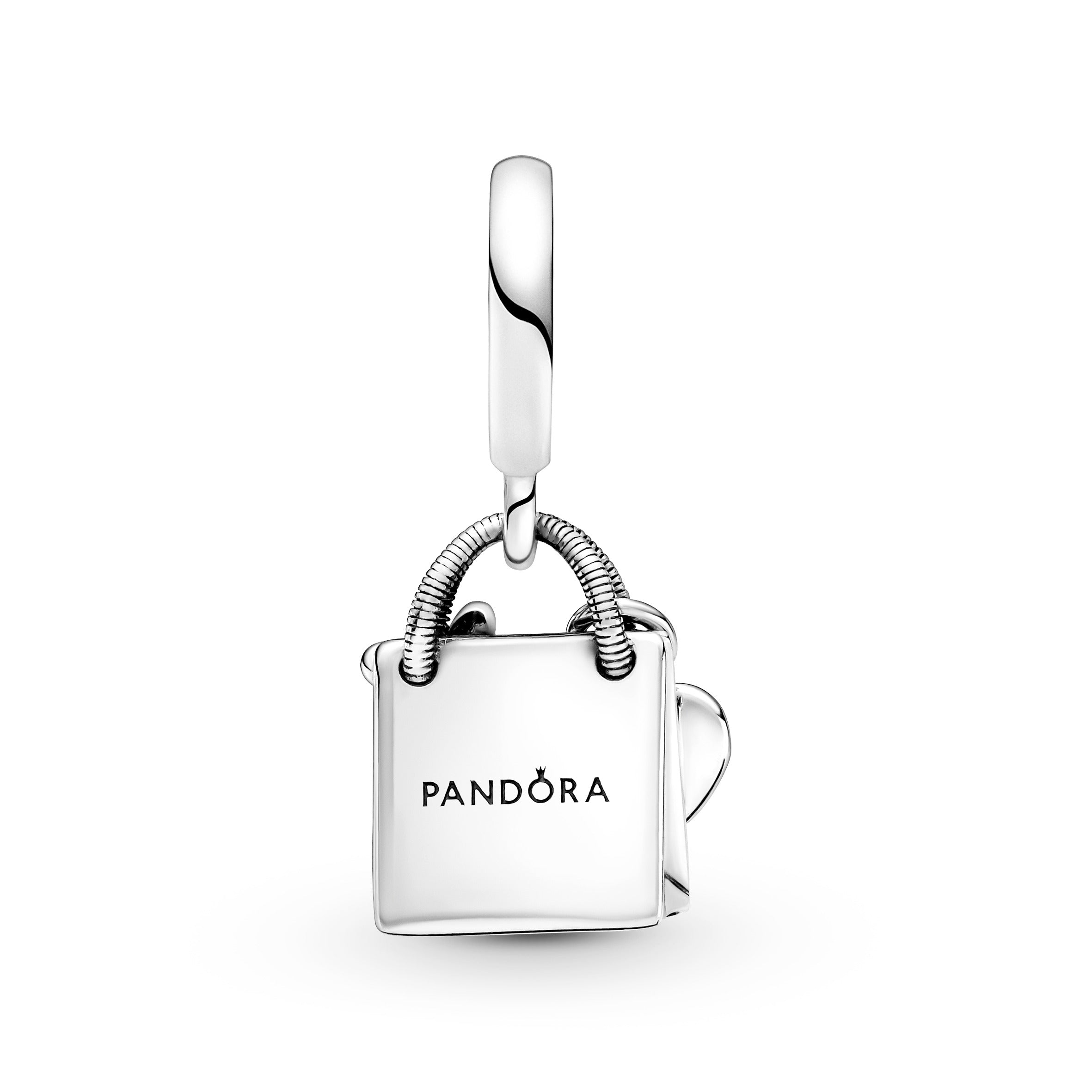 PANDORA Shopping Bag Dangle Charm Sterling Silver Charms Bracelet Charm Jewelry Gift