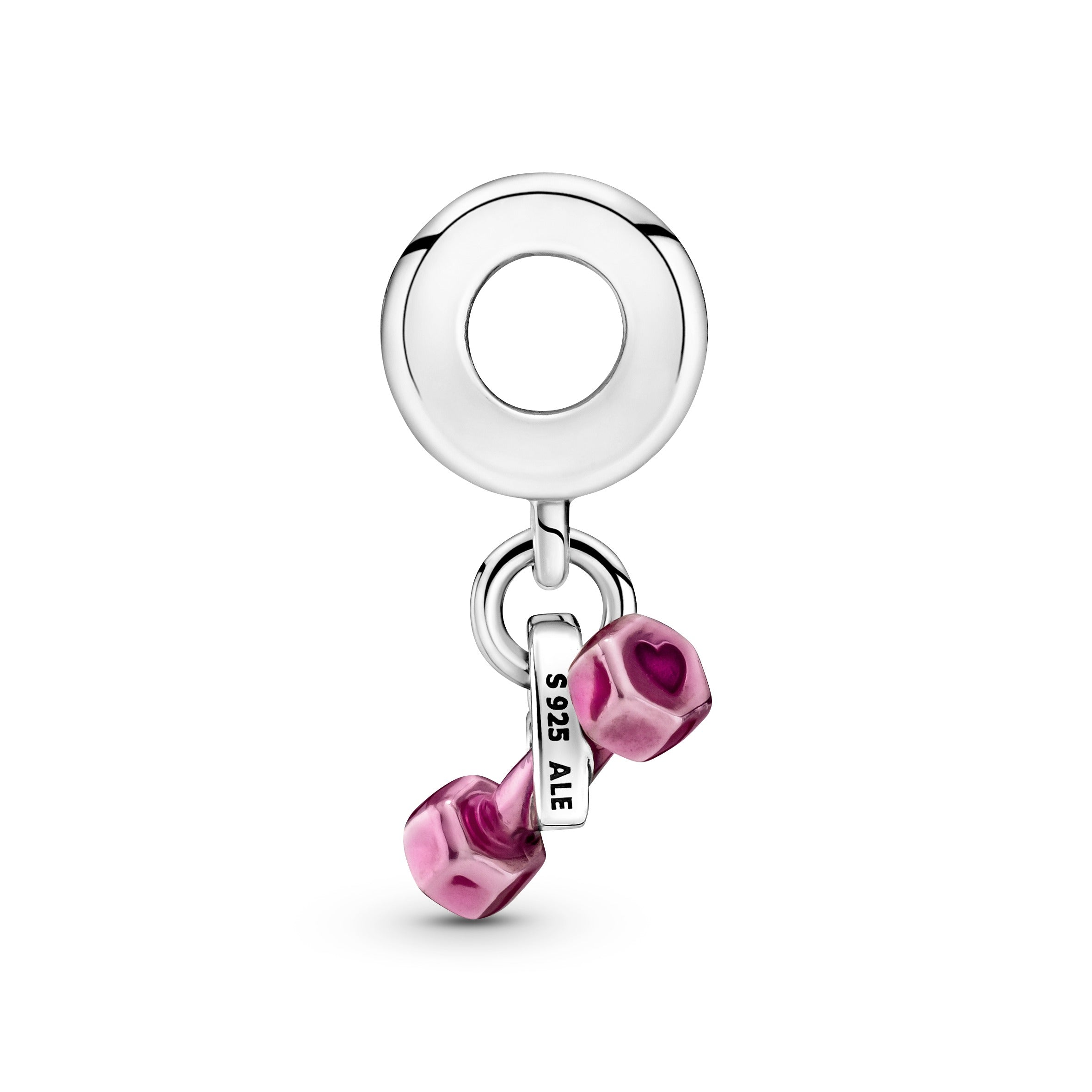 PANDORA Dumbbell And Heart Dangle Charm Enamel Charms Bracelet Charm Jewelry Gift