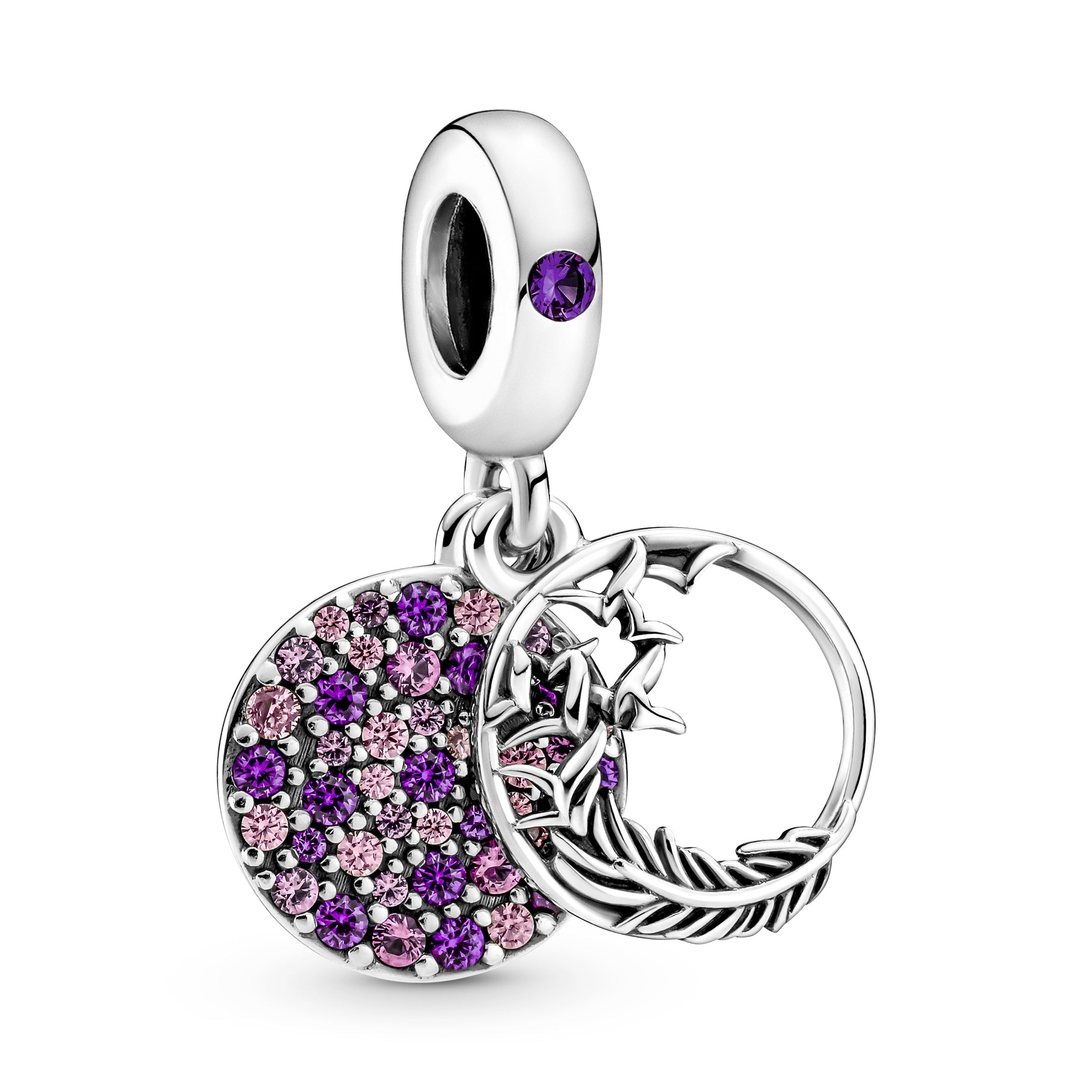 PANDORA Pavé Feather Dangle Charm Crystals Charms Bracelet Charm Jewelry Gift