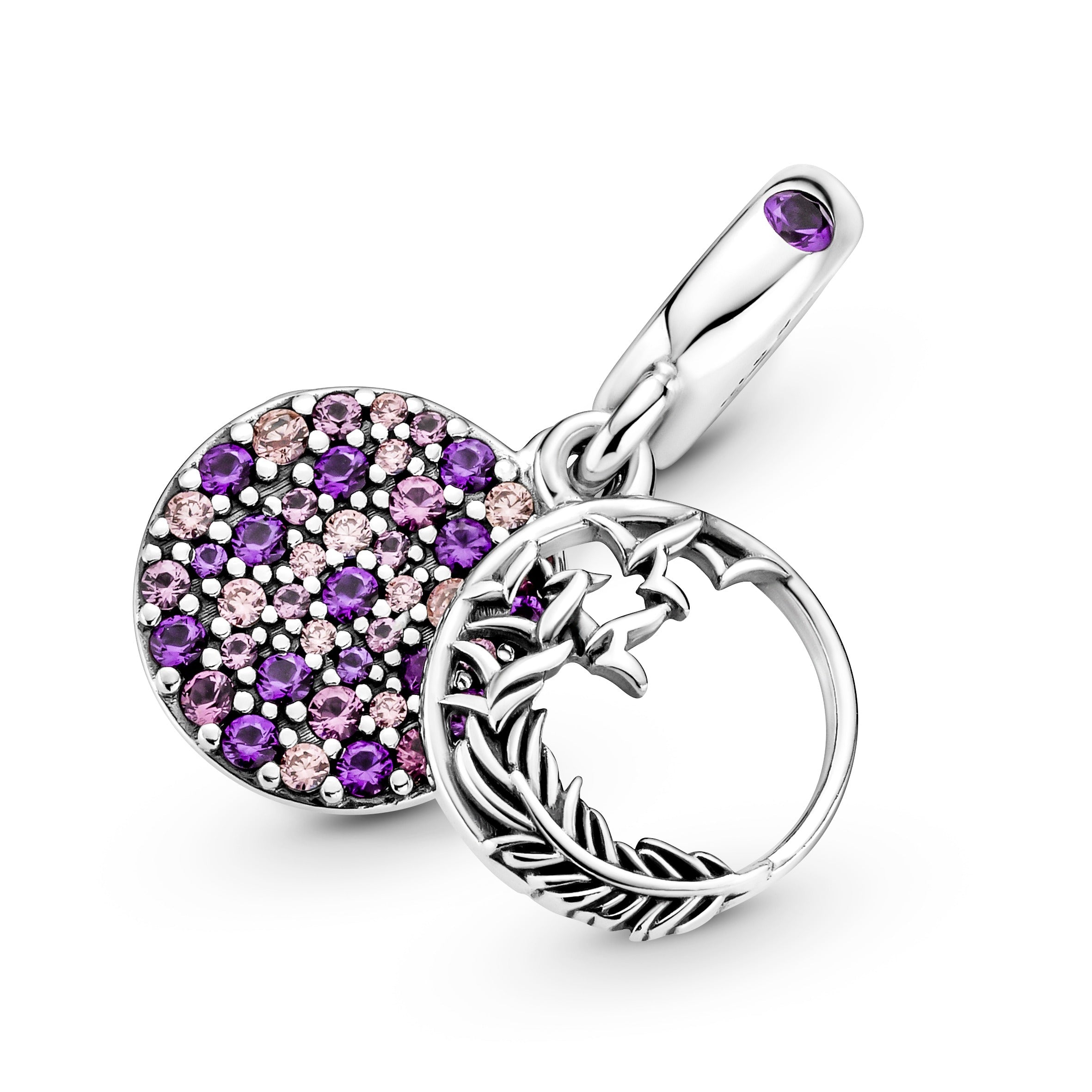 PANDORA Pavé Feather Dangle Charm Crystals Charms Bracelet Charm Jewelry Gift