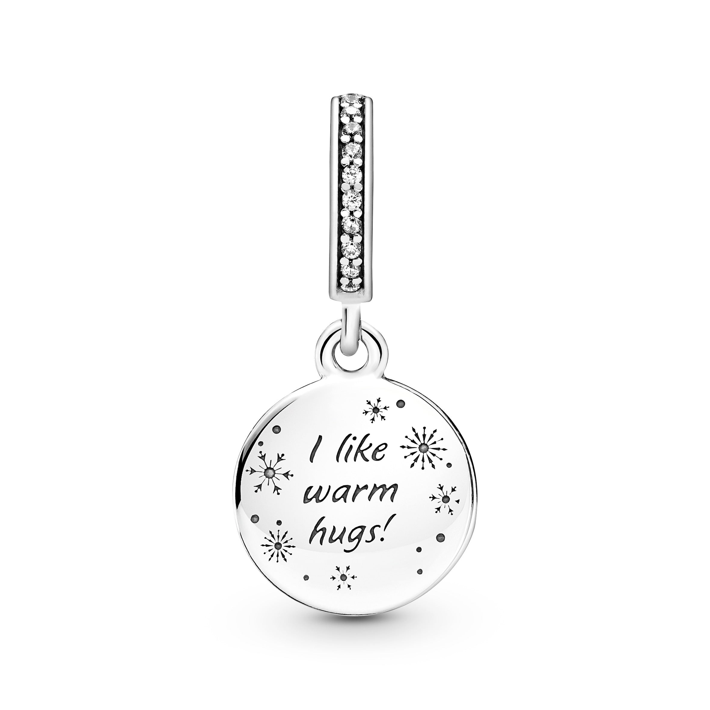 PANDORA Disney Frozen Snow Olaf Double Dangle Charm Enamel Charms Bracelet Charm Jewelry Gift