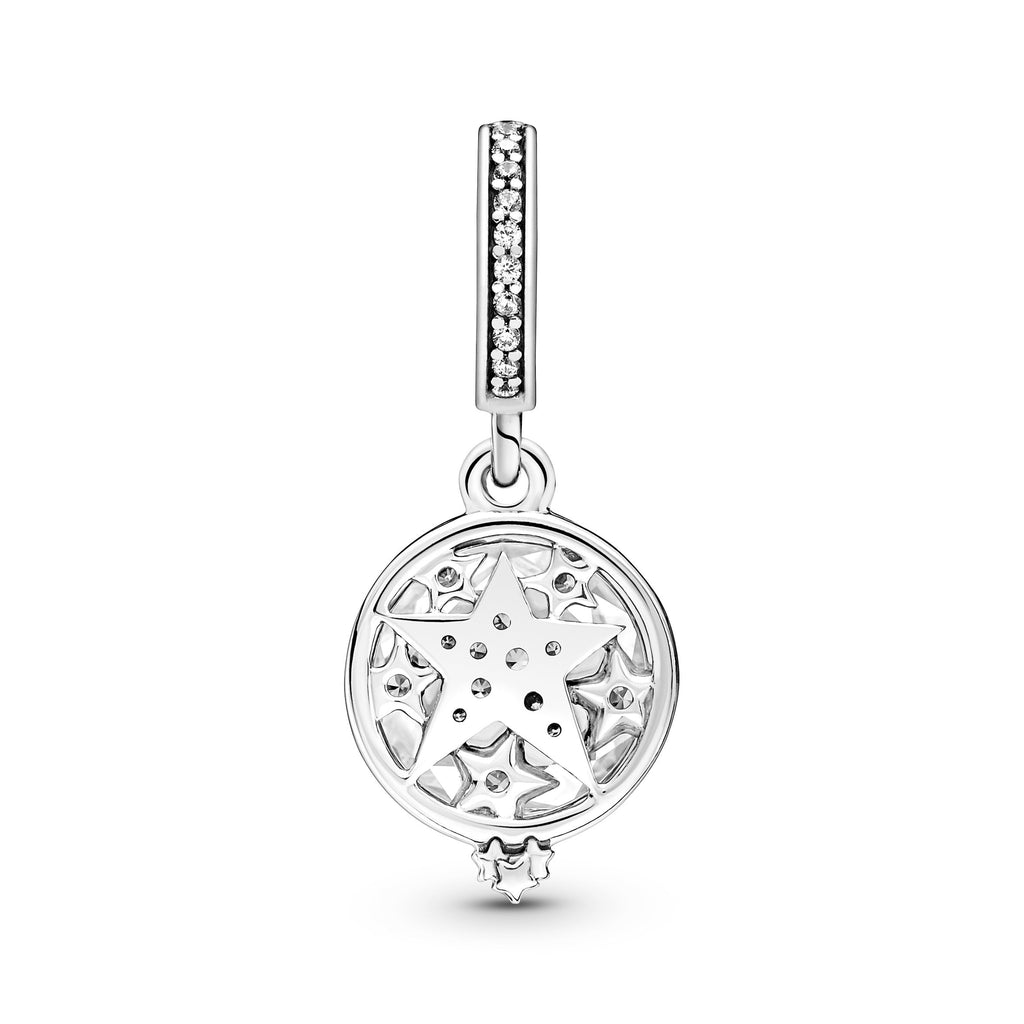 PANDORA Magnified Star Double Dangle Charm Cubic Zirconia Nature Charms Bracelet Charm Jewelry Gift