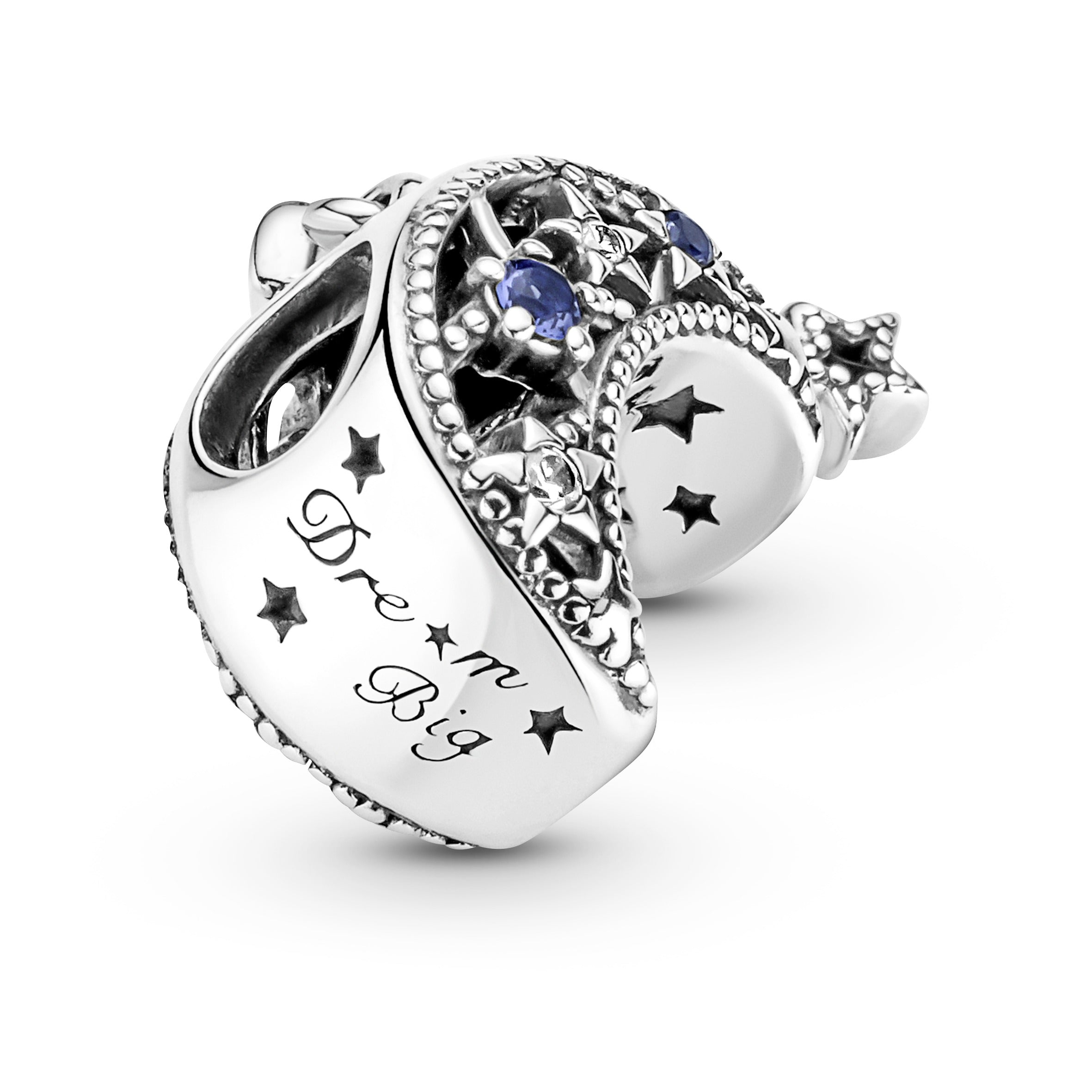 PANDORA Star And Crescent Moon Charm Cubic Zirconia Nature Charms Bracelet Charm Jewelry Gift