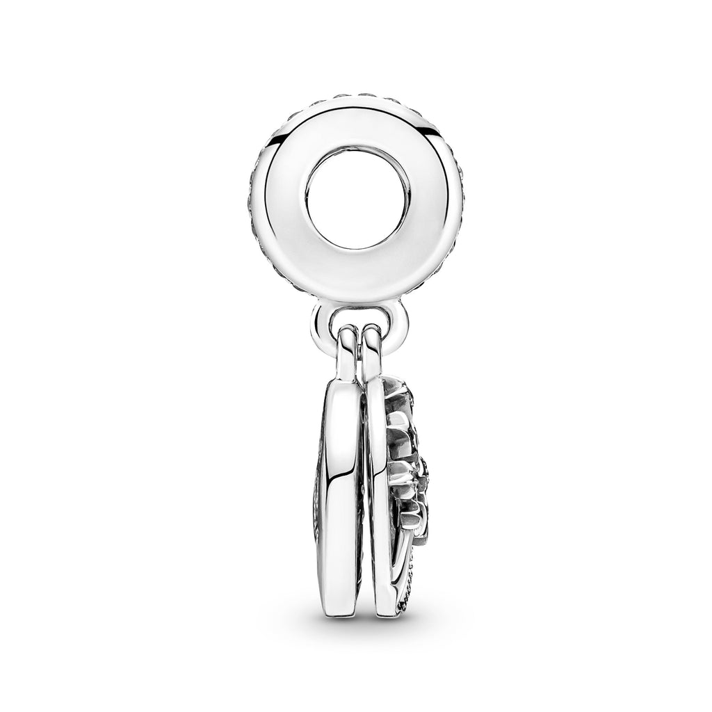 PANDORA Double Dangle Tree And Galaxy Moon Charm Sterling Silver Blue Nature Charms Bracelet Charm Jewelry Gift