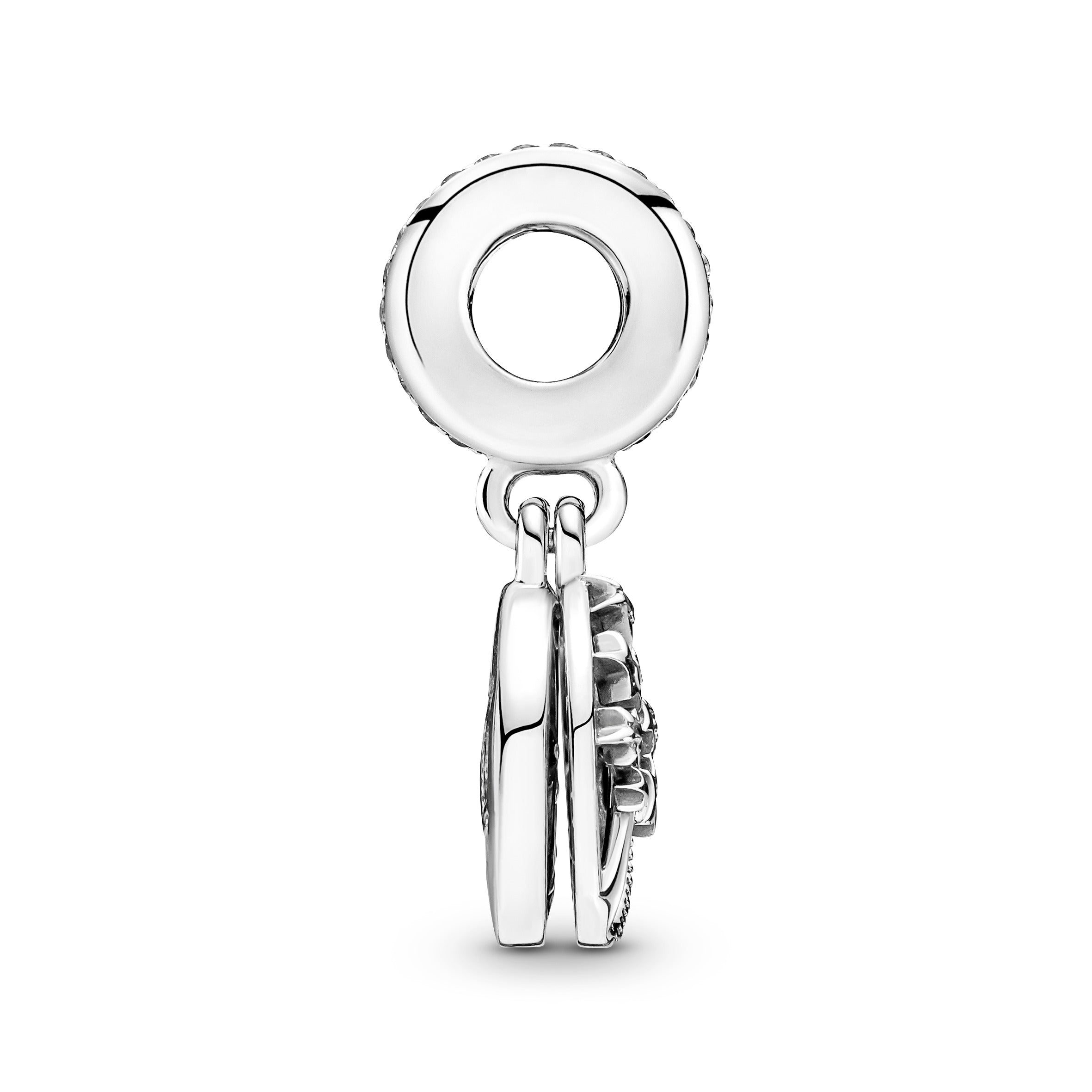 PANDORA Double Dangle Tree And Galaxy Moon Charm Sterling Silver Blue Nature Charms Bracelet Charm Jewelry Gift