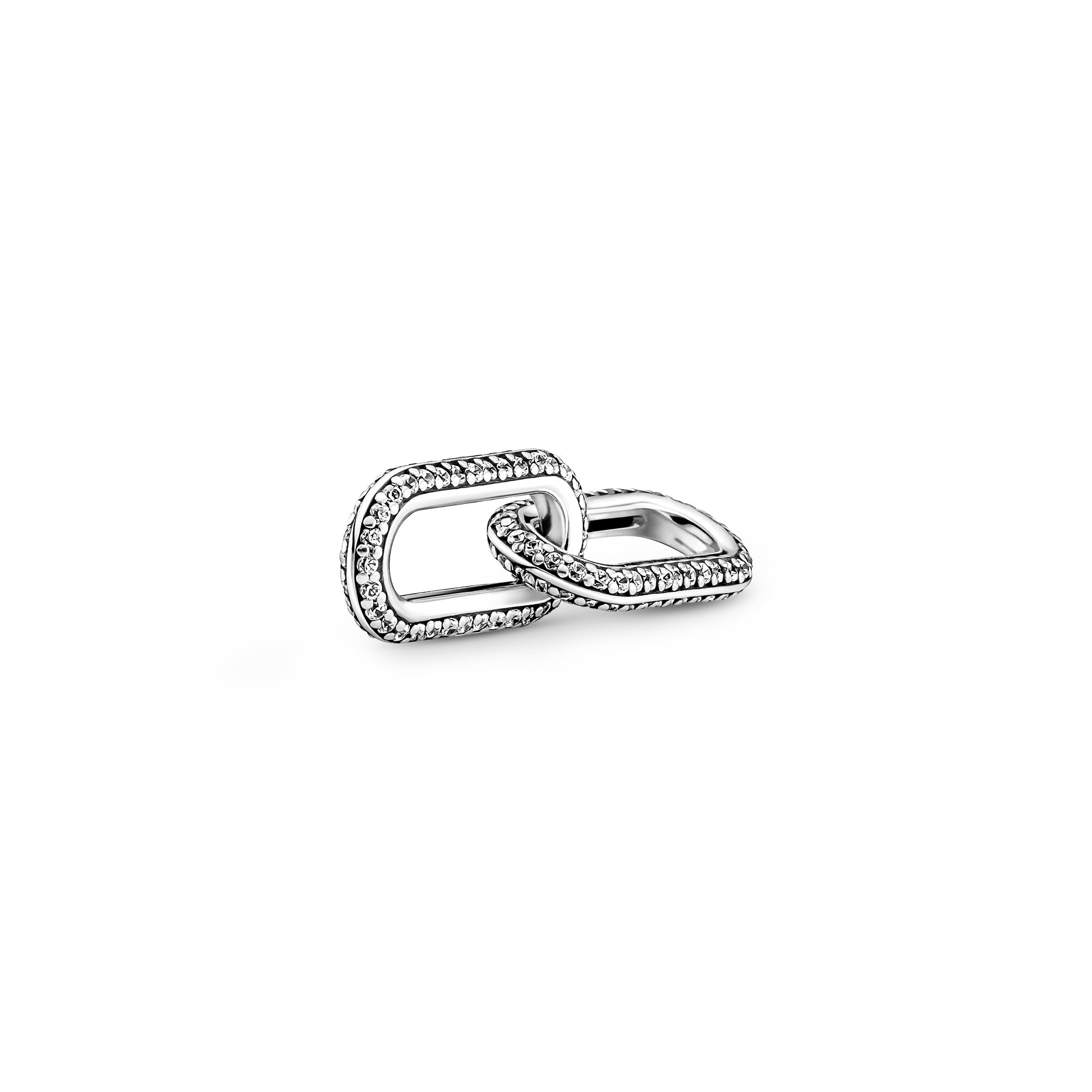 PANDORA ME Styling Pavé Double Link Cubic Zirconia Necklaces And Pendants Pendant Necklace Jewelry Gift
