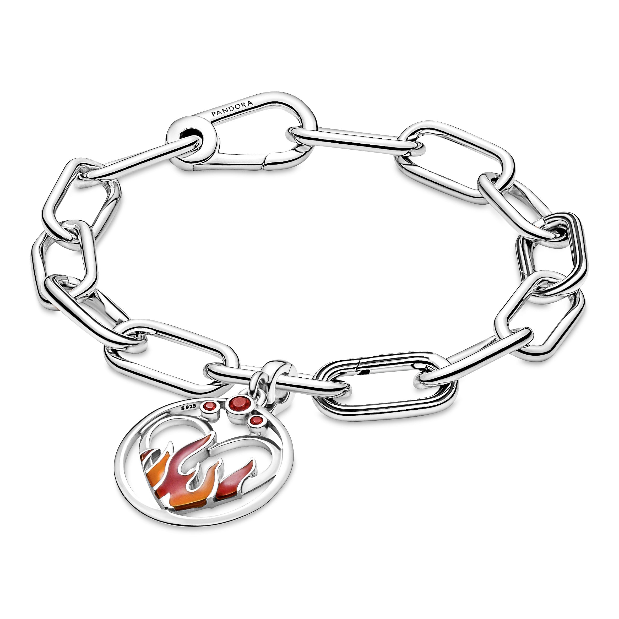 PANDORA ME Fire Inside Medallion Crystals Charms Bracelet Charm Jewelry Gift