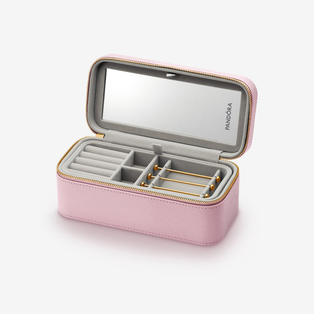 PANDORA Pink Small Jewellery Box Textile Jewelry Box Fashion Jewelry Gift For Women