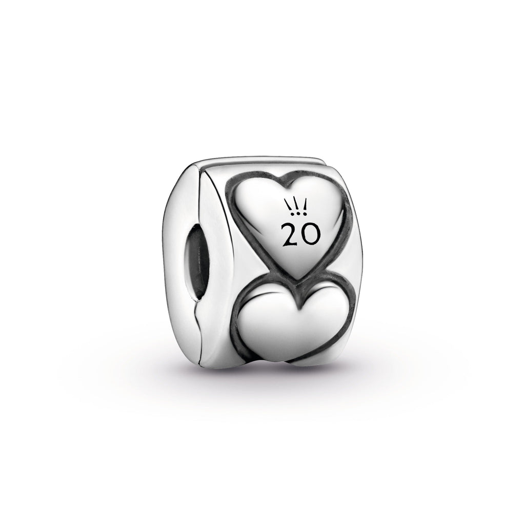 PANDORA 2020 Limited Edition Hearts Clip Charm Sterling Silver Charms Bracelet Charm Jewelry Gift