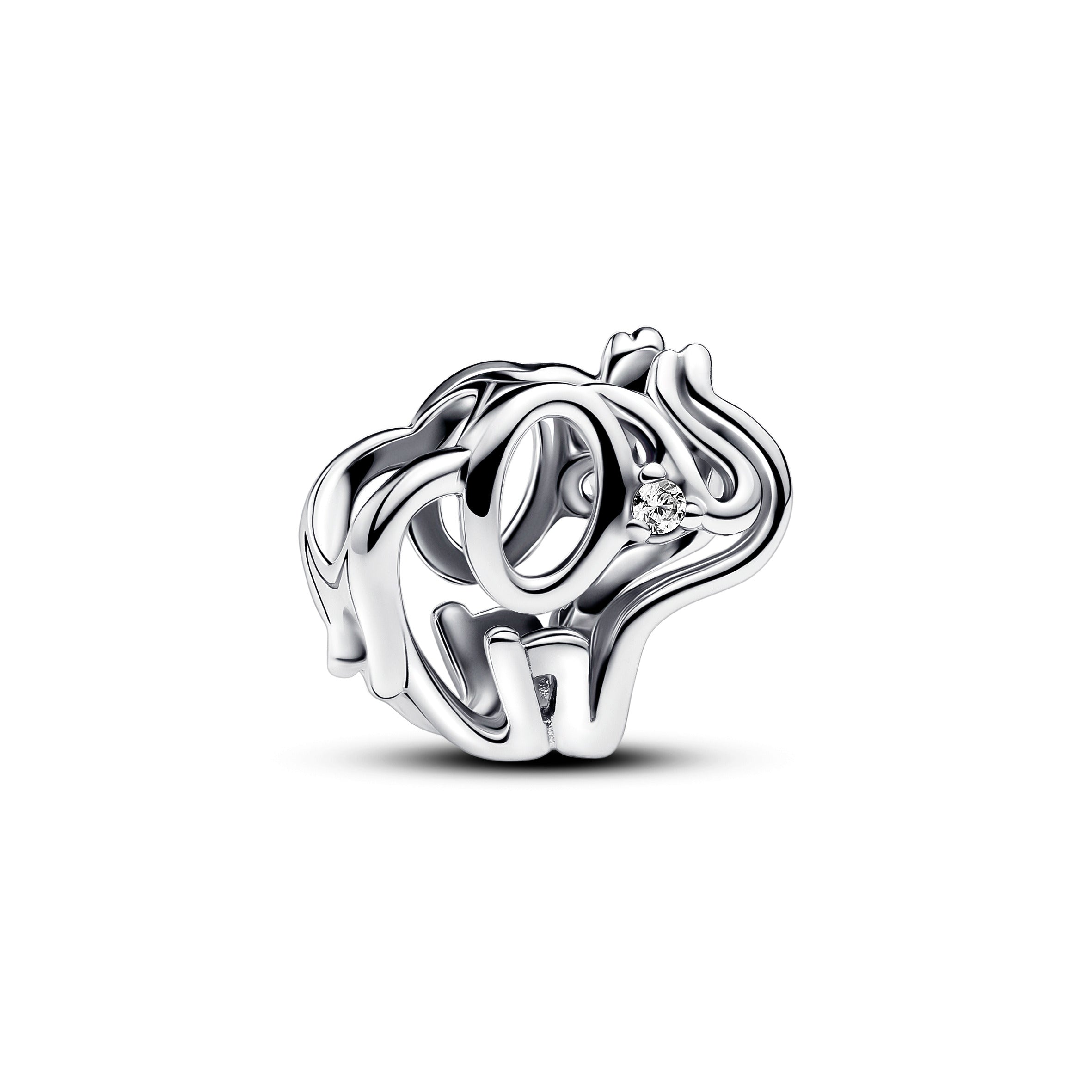 PANDORA Openwork Elephant Charm Cubic Zirconia Clear Animals Charms Bracelet Charm Jewelry Gift