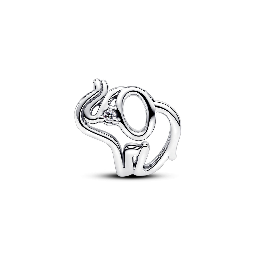PANDORA Openwork Elephant Charm Cubic Zirconia Clear Animals Charms Bracelet Charm Jewelry Gift