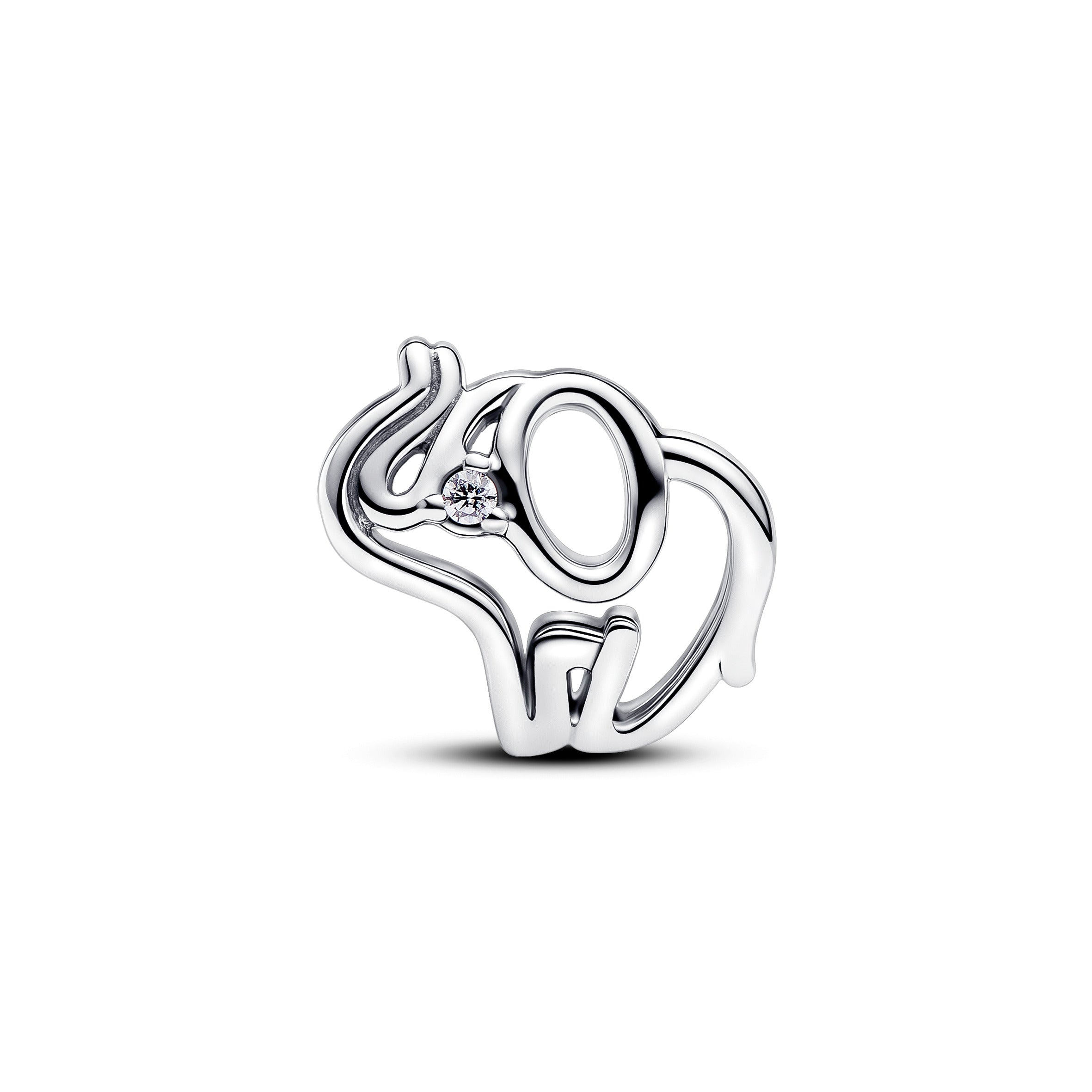 PANDORA Openwork Elephant Charm Cubic Zirconia Clear Animals Charms Bracelet Charm Jewelry Gift