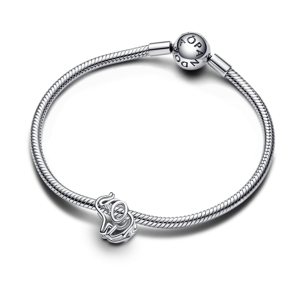 PANDORA Openwork Elephant Charm Cubic Zirconia Clear Animals Charms Bracelet Charm Jewelry Gift