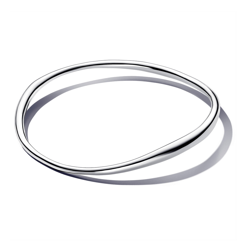 PANDORA Organically Shaped Bangle Sterling Silver Nature Bracelets Chain Bracelet Jewelry Gift