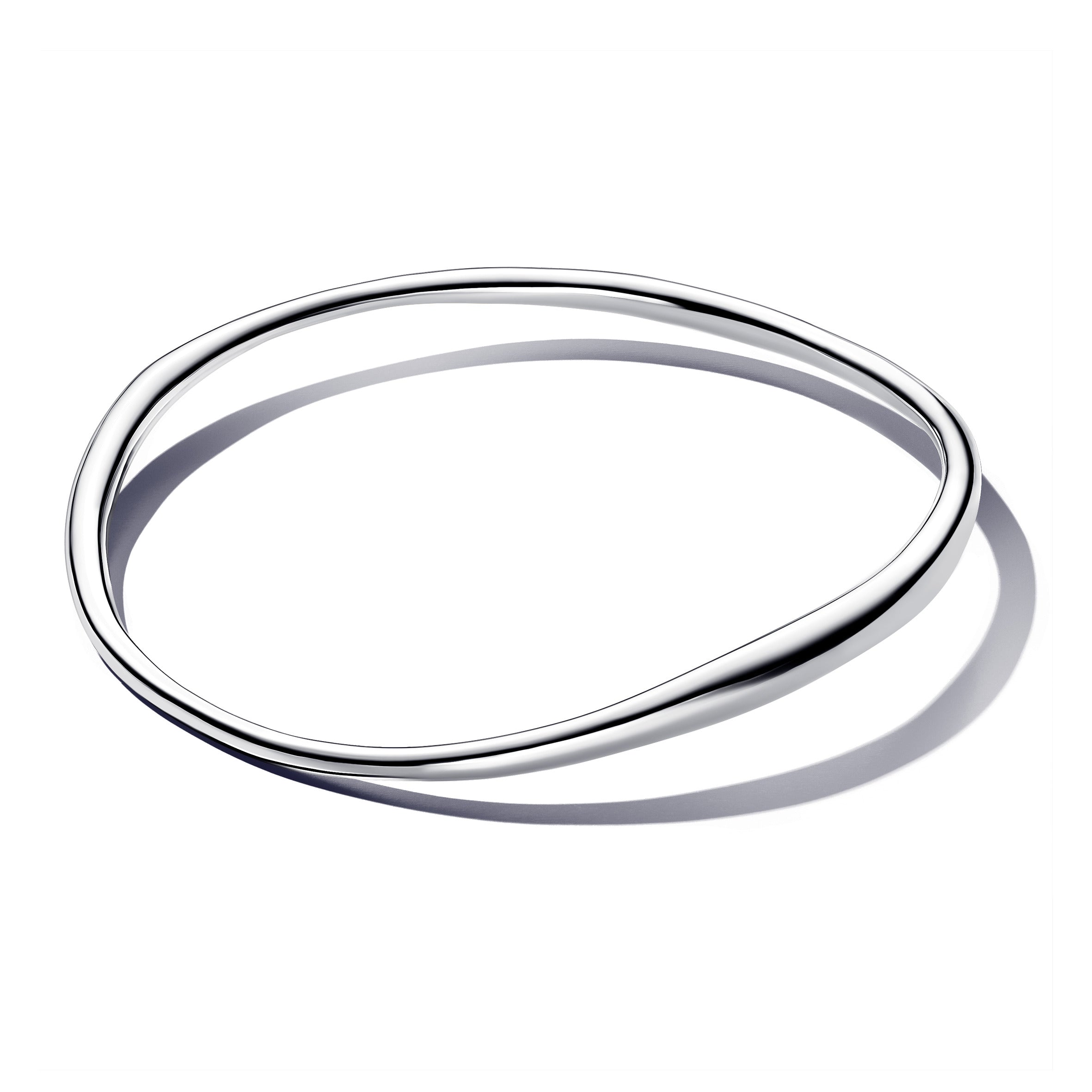 PANDORA Organically Shaped Bangle Sterling Silver Nature Bracelets Chain Bracelet Jewelry Gift