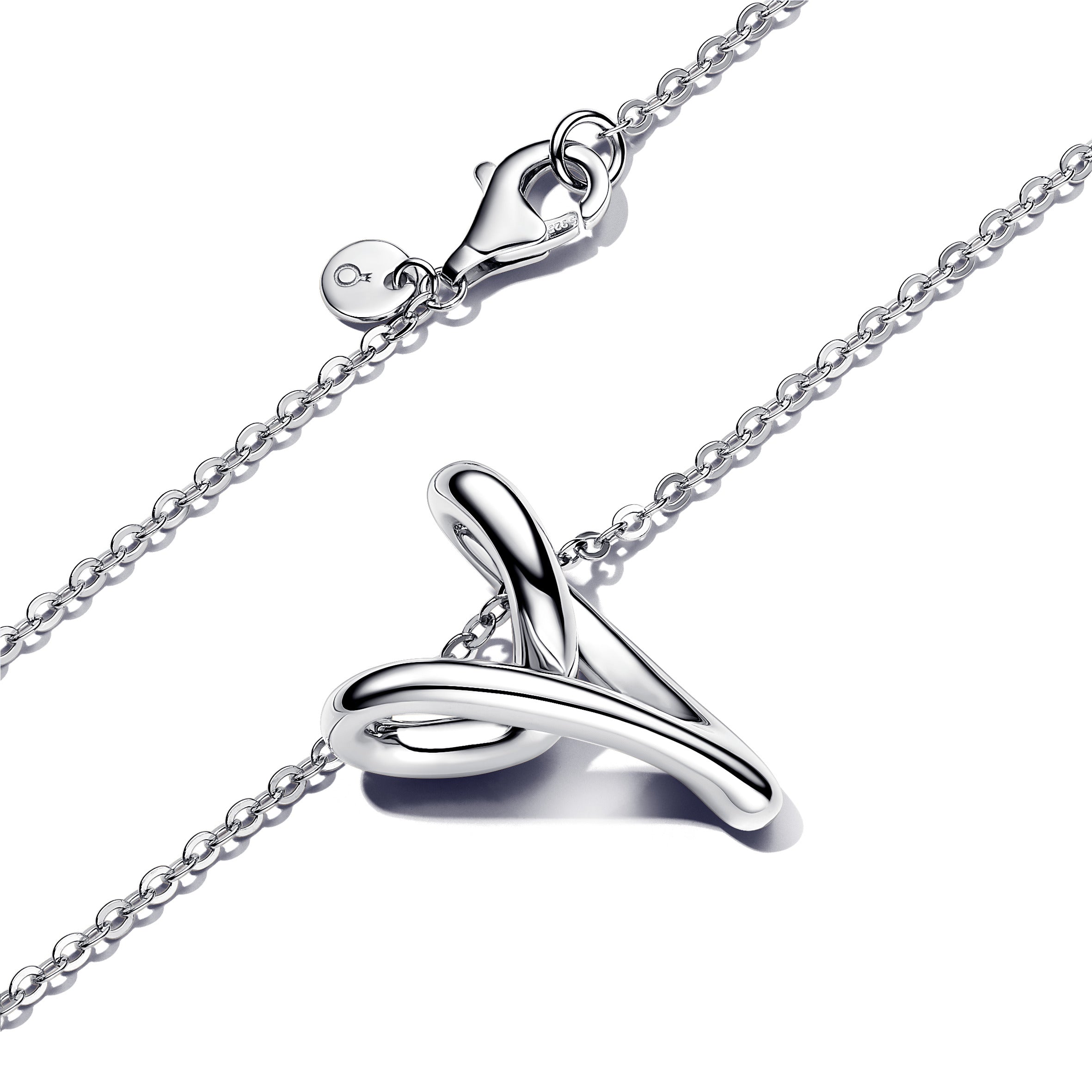 PANDORA Organically Shaped Heart Pendant Necklace Sterling Silver Love Necklaces Jewelry Gift