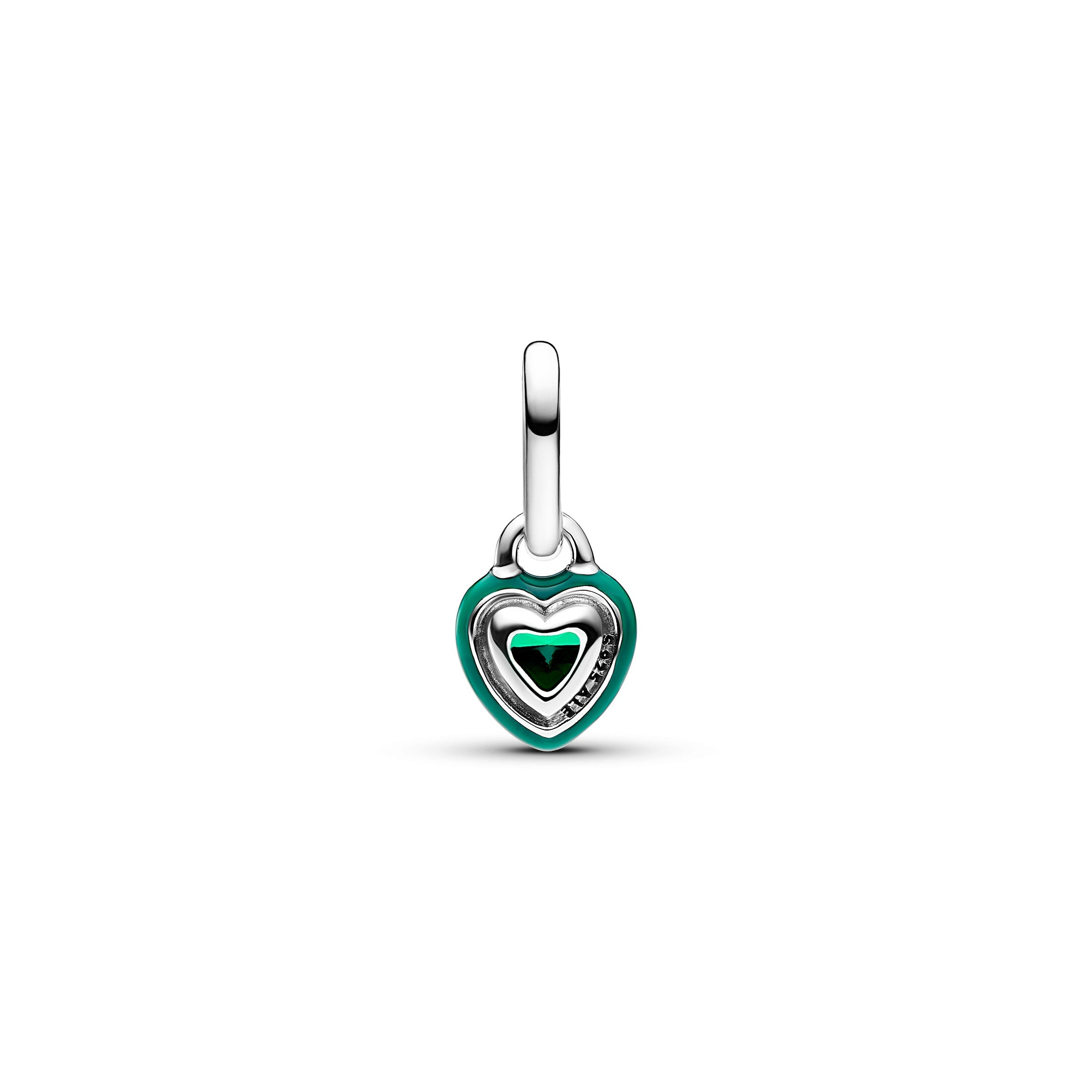 PANDORA ME Green Chakra Heart Mini Dangle Charm Enamel Love Charms Bracelet Charm Jewelry Gift