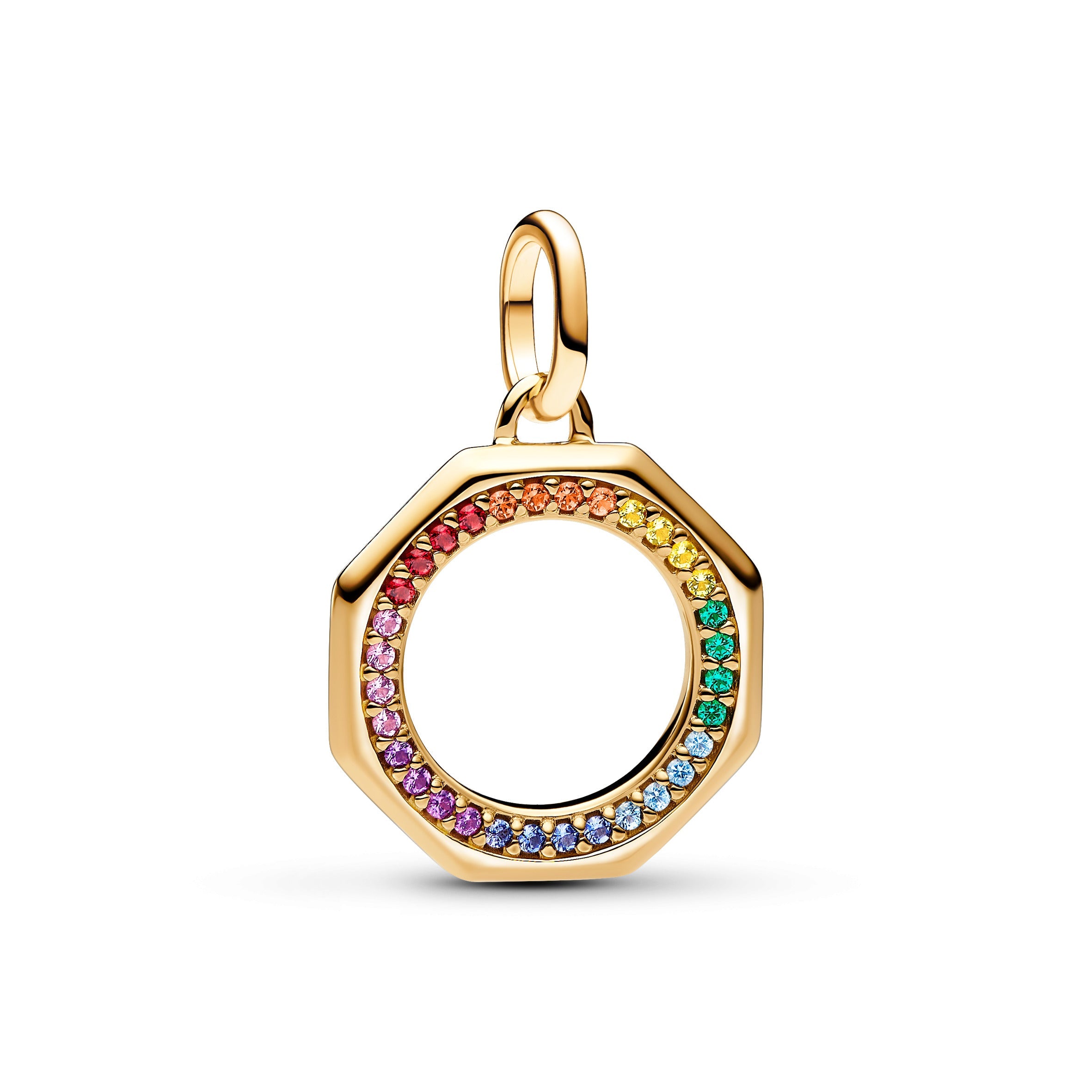PANDORA ME Rainbow Medallion Charm 14K Gold Plated Unique Metal Blend Colours Charms Bracelet Charm Jewelry Gift