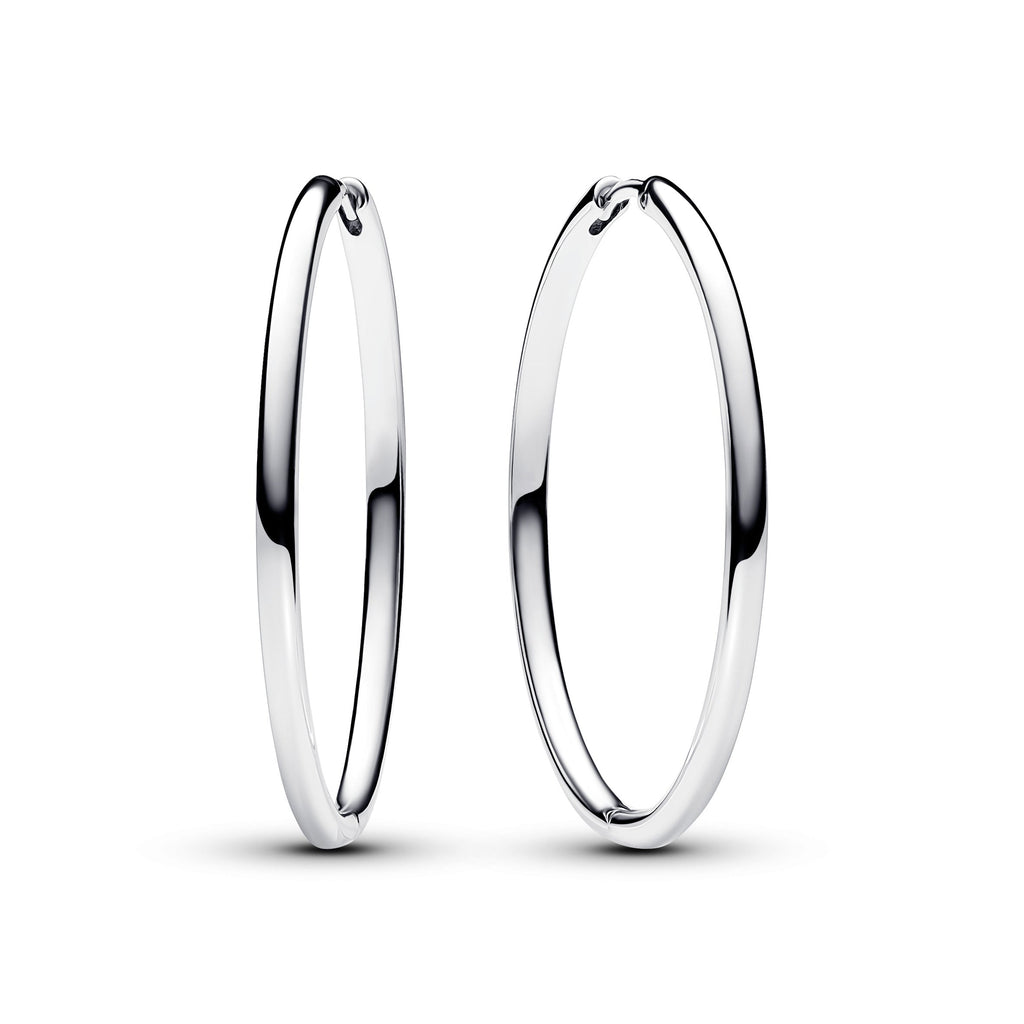 PANDORA Moments 40 Mm Charm Hoop Earrings Sterling Silver Bracelet Charm Jewelry Gift