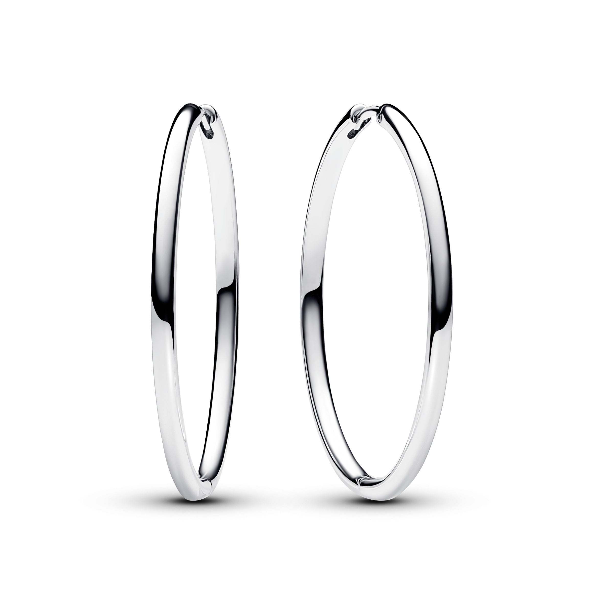 PANDORA Moments 40 Mm Charm Hoop Earrings Sterling Silver Bracelet Charm Jewelry Gift