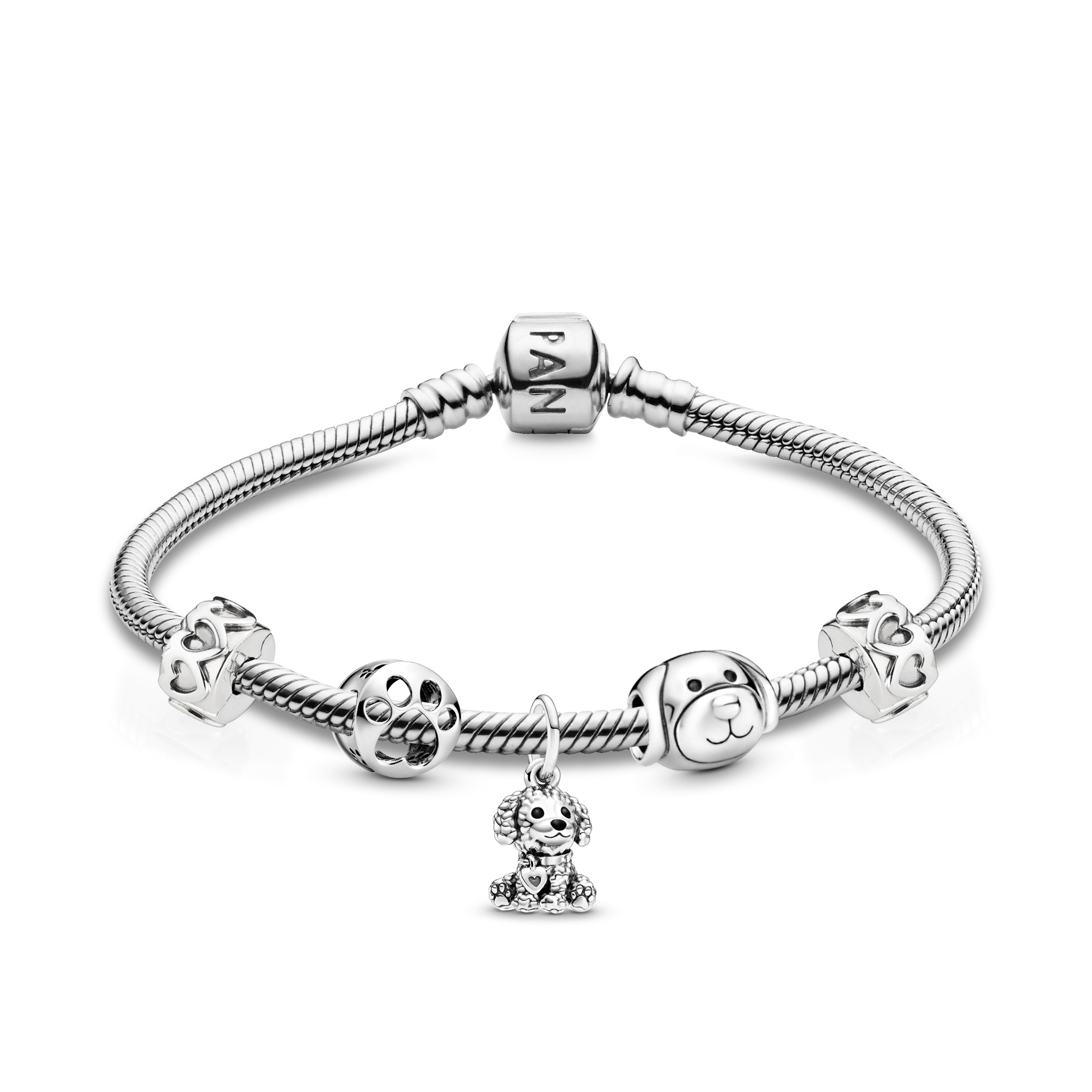 PANDORA Pet Lover Bracelet And Charms Set Sterling Silver Online-Exclusive Bundle Sets Bracelet Charm Jewelry Gift