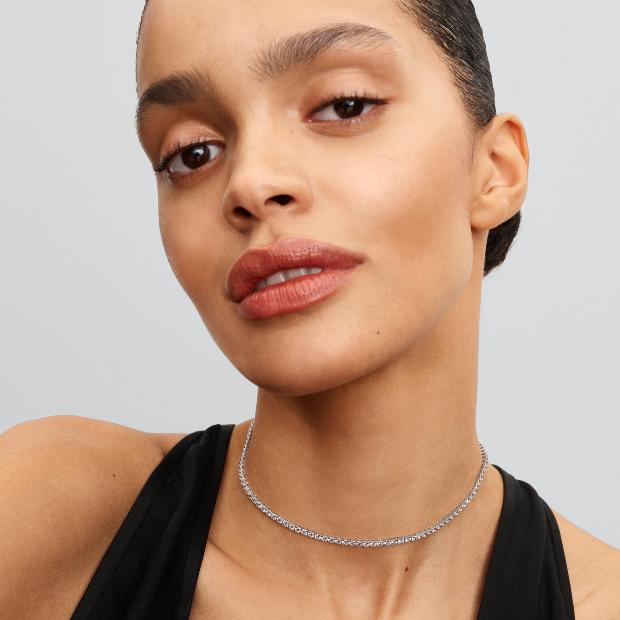 PANDORA Tennis Choker Necklace Cubic Zirconia Necklaces Pendant Necklace Jewelry Gift