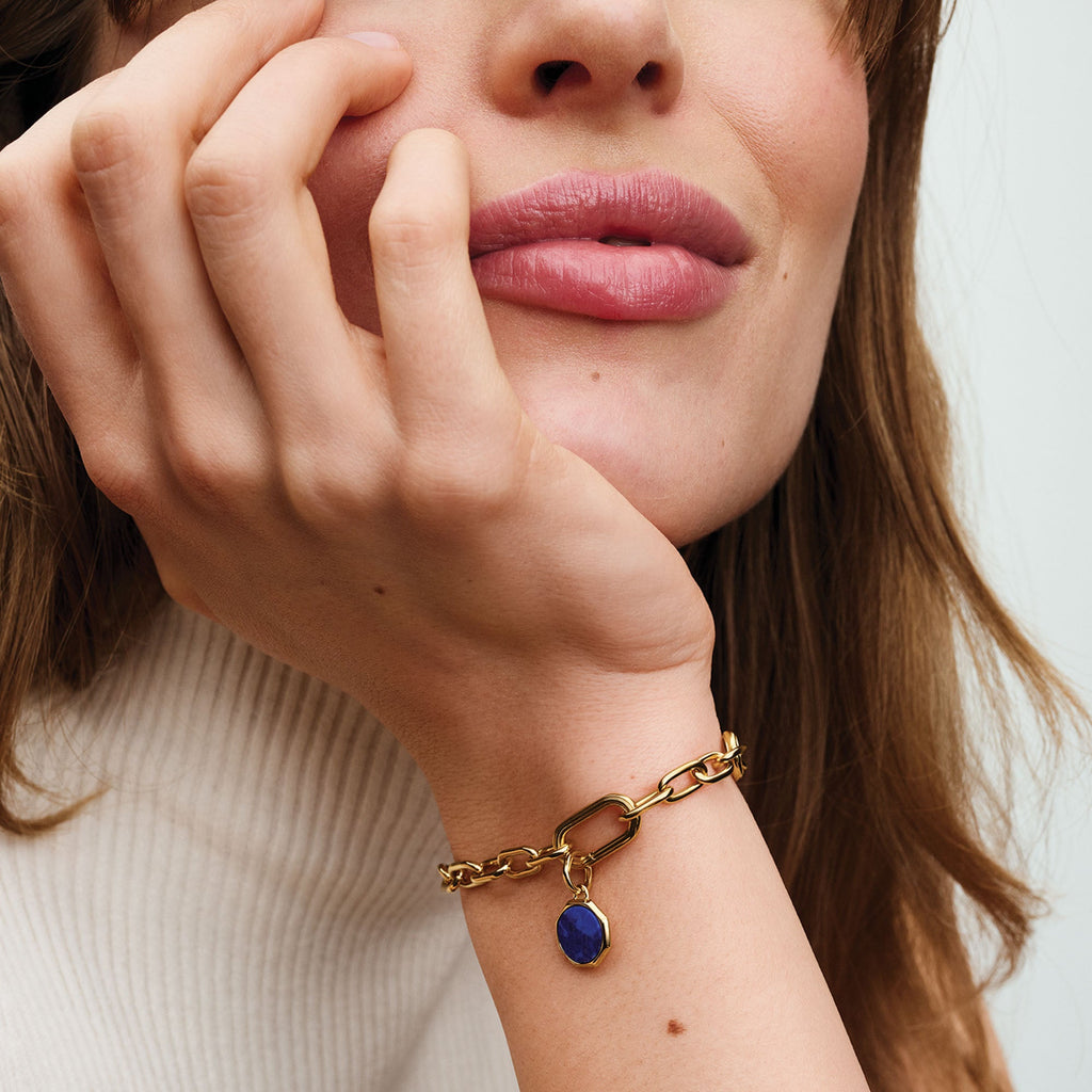 PANDORA Blue Engravable Mini Medallion Charm 14K Gold Plated Unique Metal Blend Colours Charms Bracelet Charm Jewelry Gift