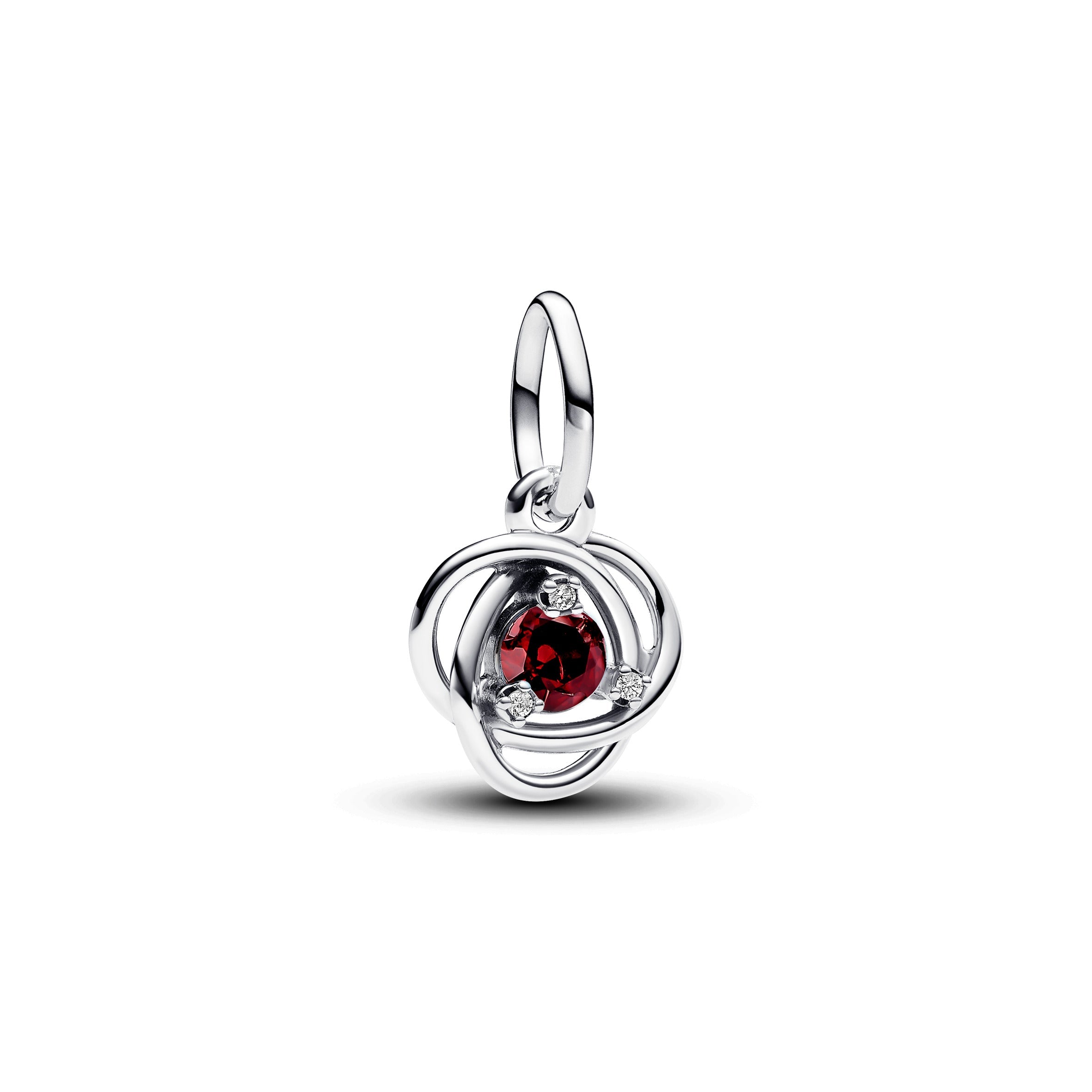 PANDORA Red Eternity Circle Dangle Charm Crystals Birthdays Charms Bracelet Charm Jewelry Gift