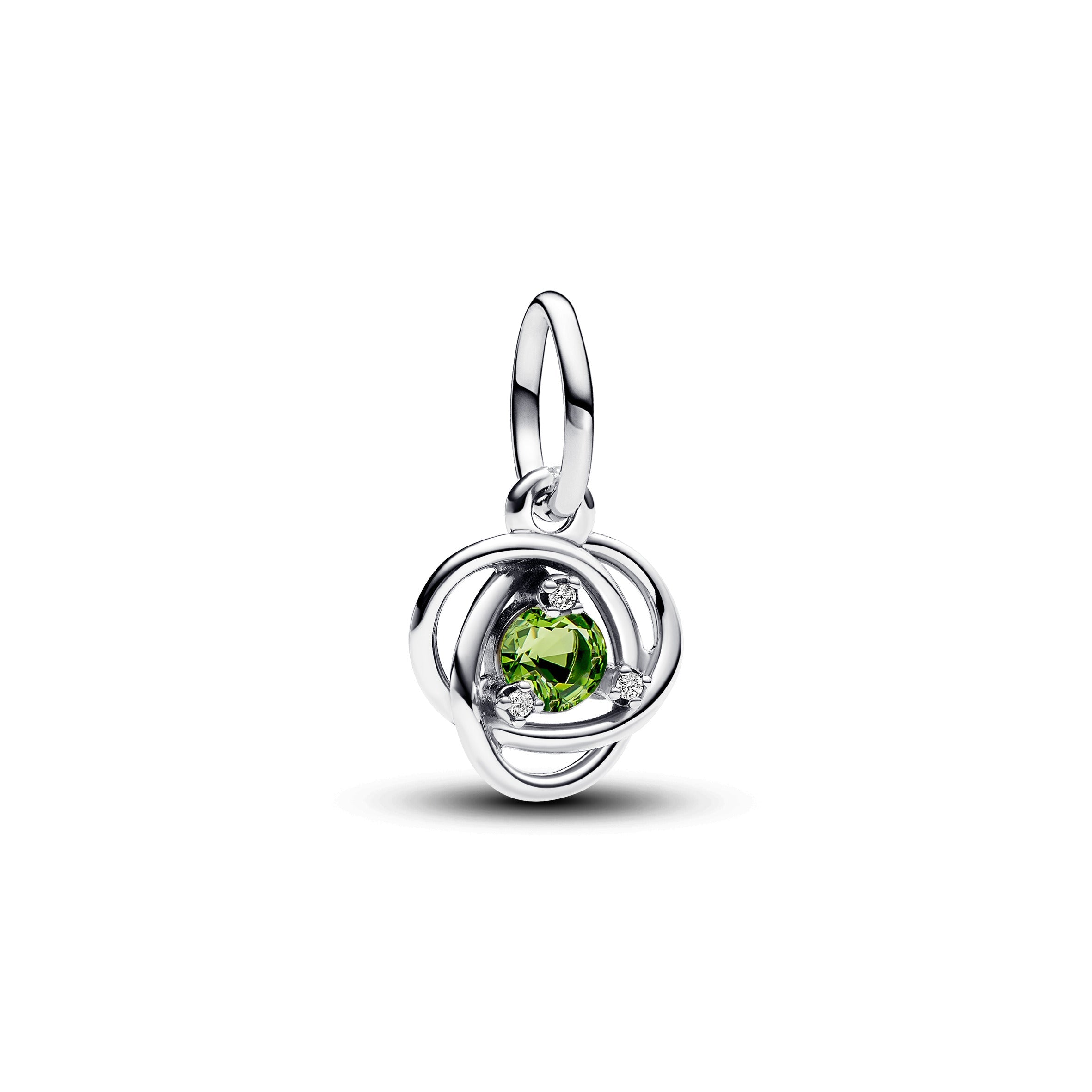 PANDORA Spring Green Eternity Circle Dangle Charm Crystals Birthdays Charms Bracelet Charm Jewelry Gift