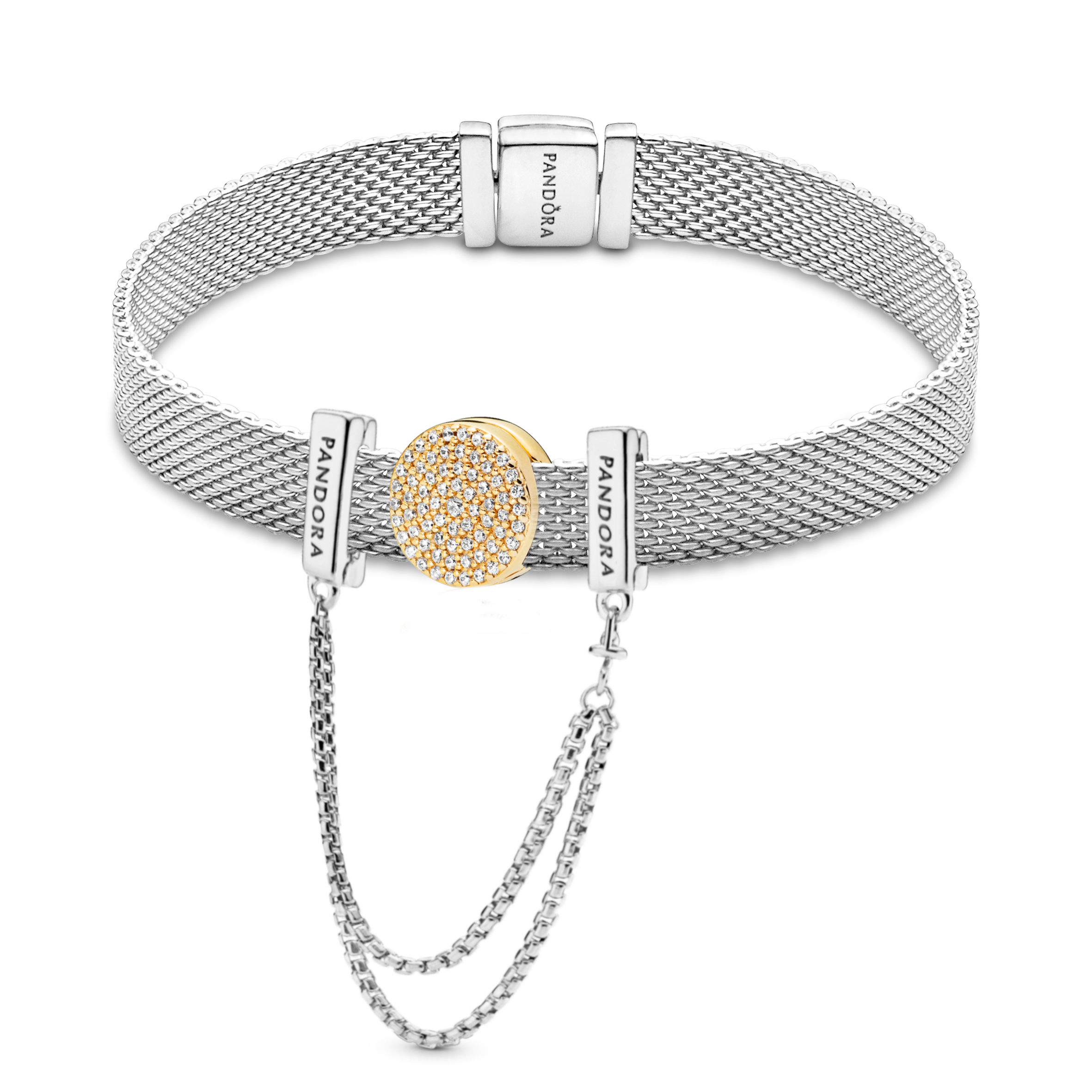 PANDORA Reflexions Timeless Bracelet And Charms Set 14K Gold Plated Unique Metal Blend Online-Exclusive Bundle Sets Bracelet Charm Jewelry Gift