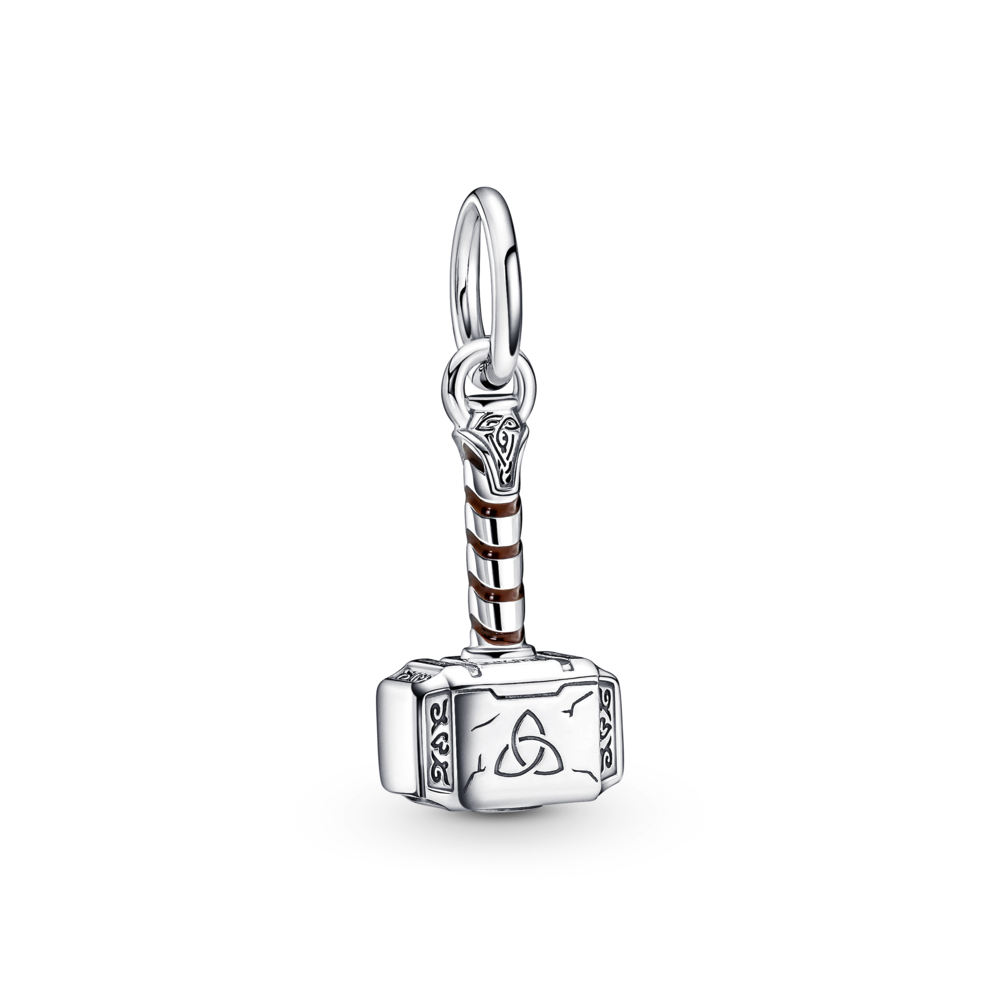 PANDORA Marvel The Avengers Thor S Hammer Dangle Charm Enamel Charms Bracelet Charm Jewelry Gift