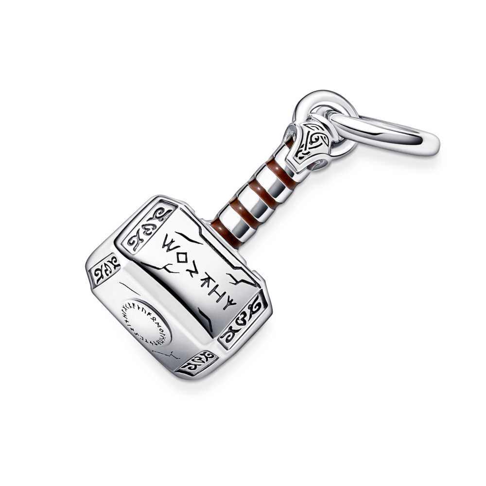 PANDORA Marvel The Avengers Thor S Hammer Dangle Charm Enamel Charms Bracelet Charm Jewelry Gift