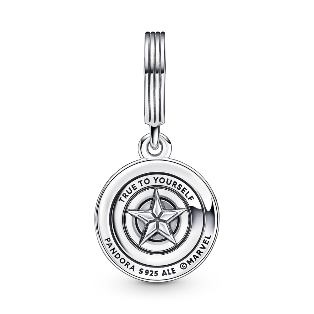 PANDORA Marvel The Avengers Captain America Shield Dangle Charm Enamel Charms Bracelet Charm Jewelry Gift