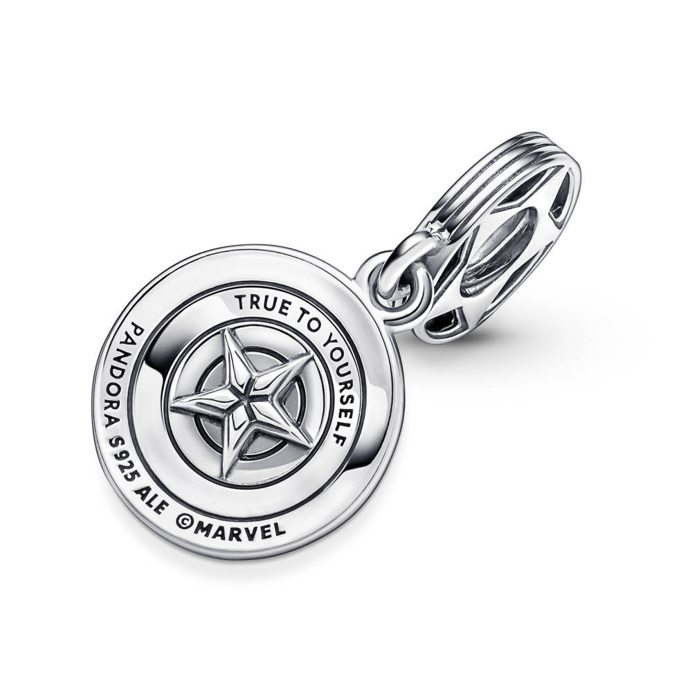 PANDORA Marvel The Avengers Captain America Shield Dangle Charm Enamel Charms Bracelet Charm Jewelry Gift