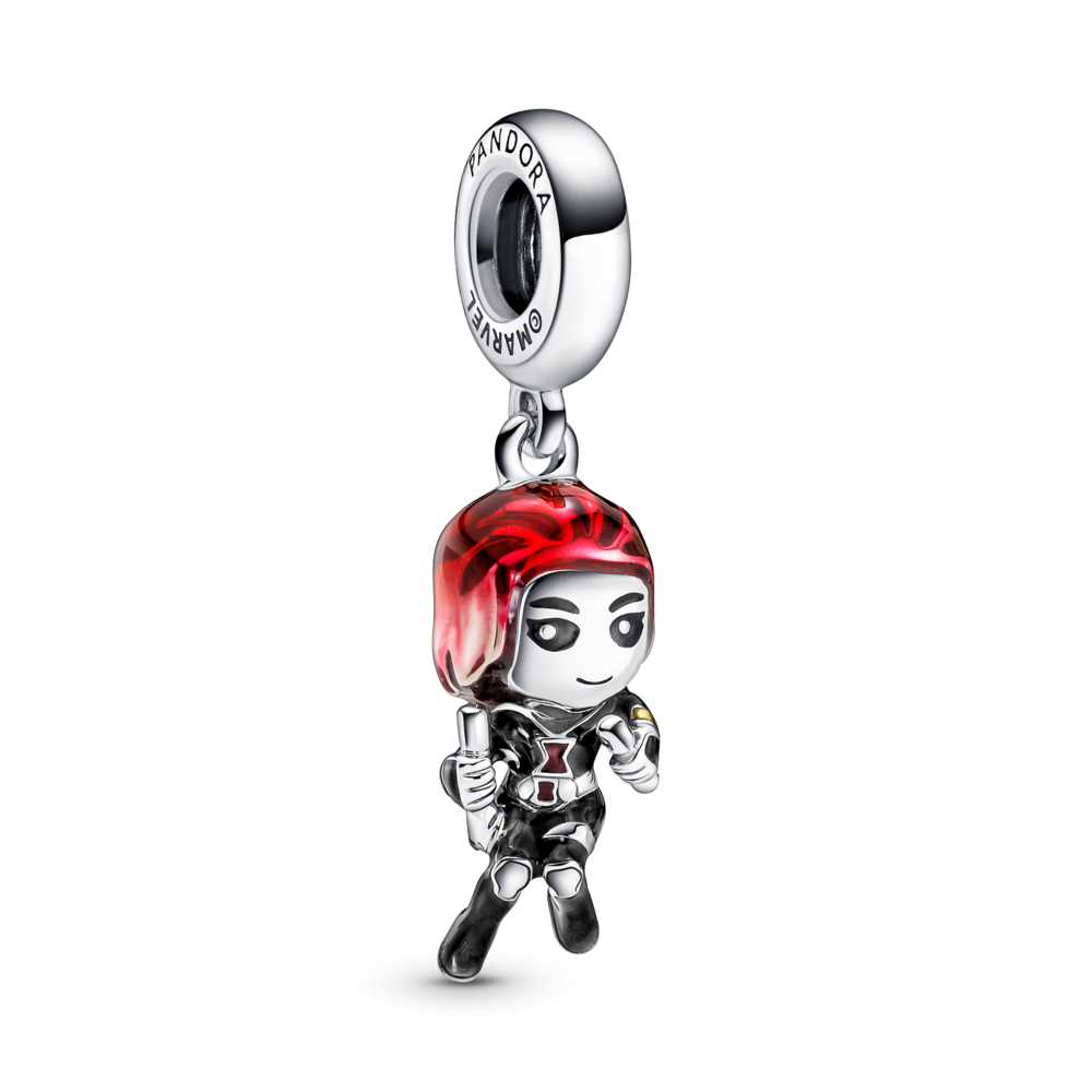 PANDORA Marvel The Avengers Black Widow Dangle Charm Enamel Charms Bracelet Charm Jewelry Gift