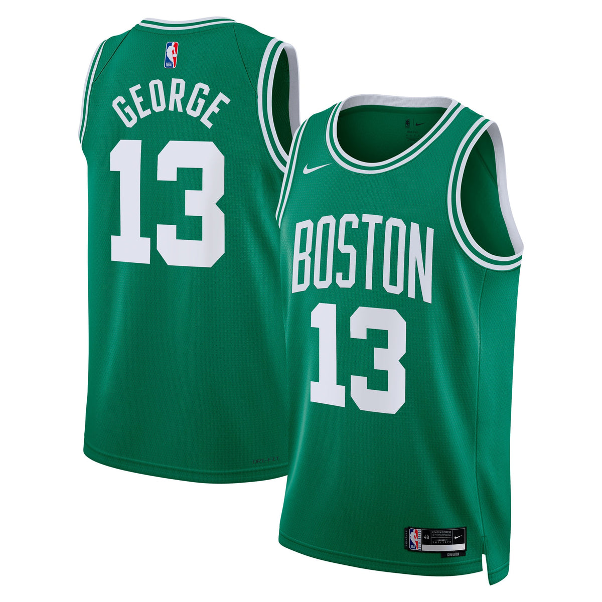 Boston Celtics NBA Nike Icon Edition Swingman Jersey - Kelly Green - Custom - Unisex - Paul George