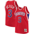 Philadelphia 76ers NBA Men's Mitchell & Ness Allen Iverson Red 1996-97 Hardwood Classics Swingman Jersey